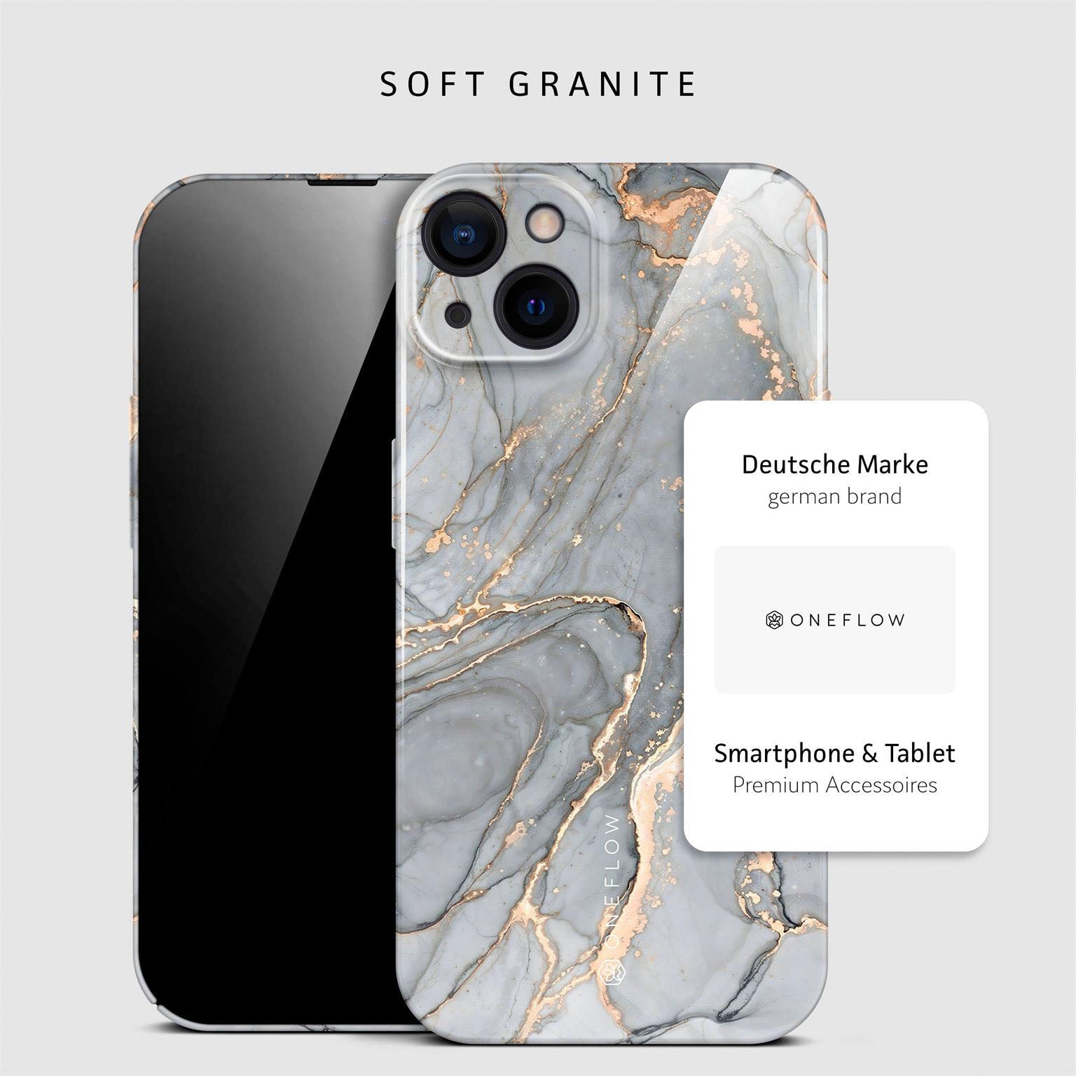 Bliss Cover für iPhone 15 in der Farbe Soft Granite (Grau)