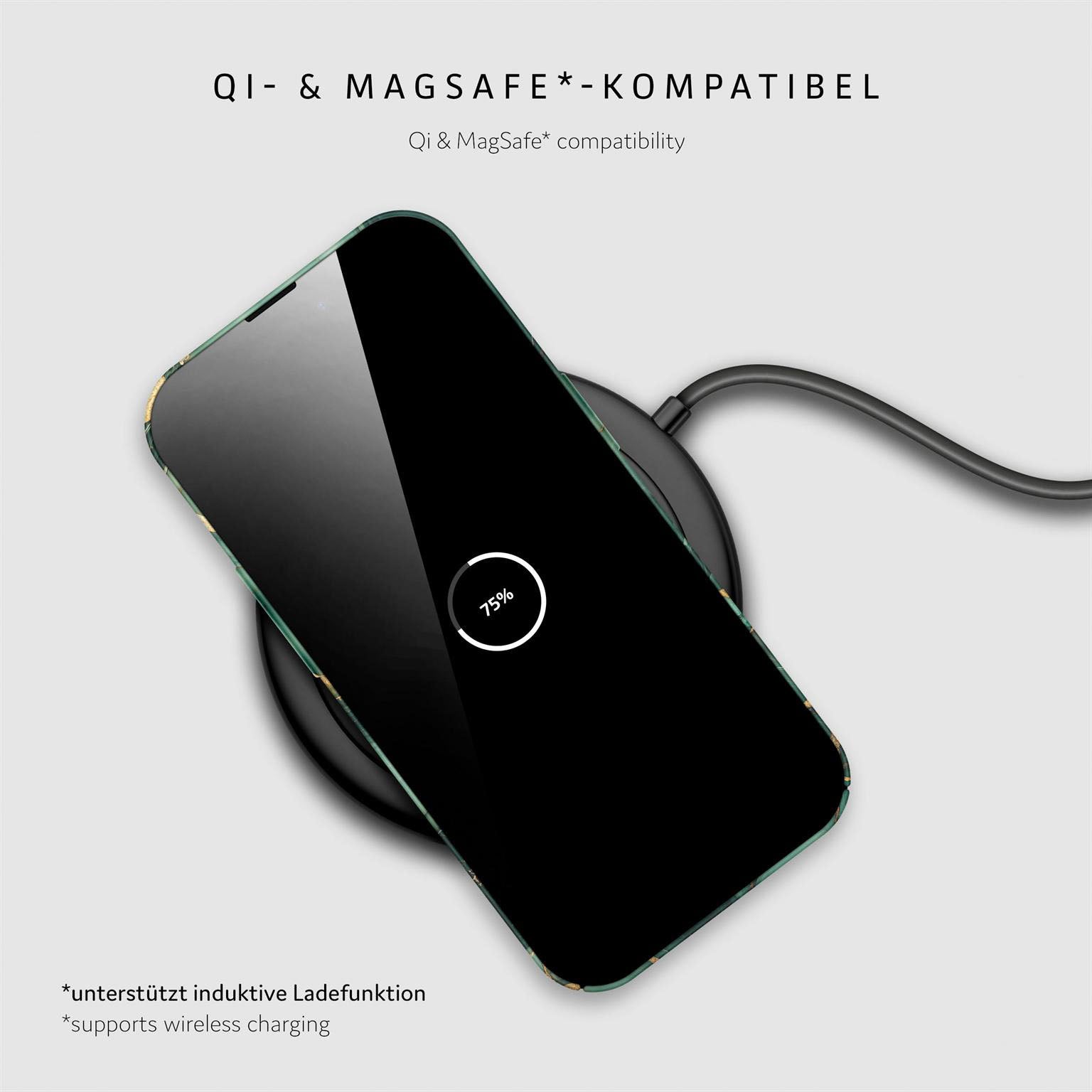 Bliss Cover für iPhone 15 in der Farbe Emerald Flow (Grün)