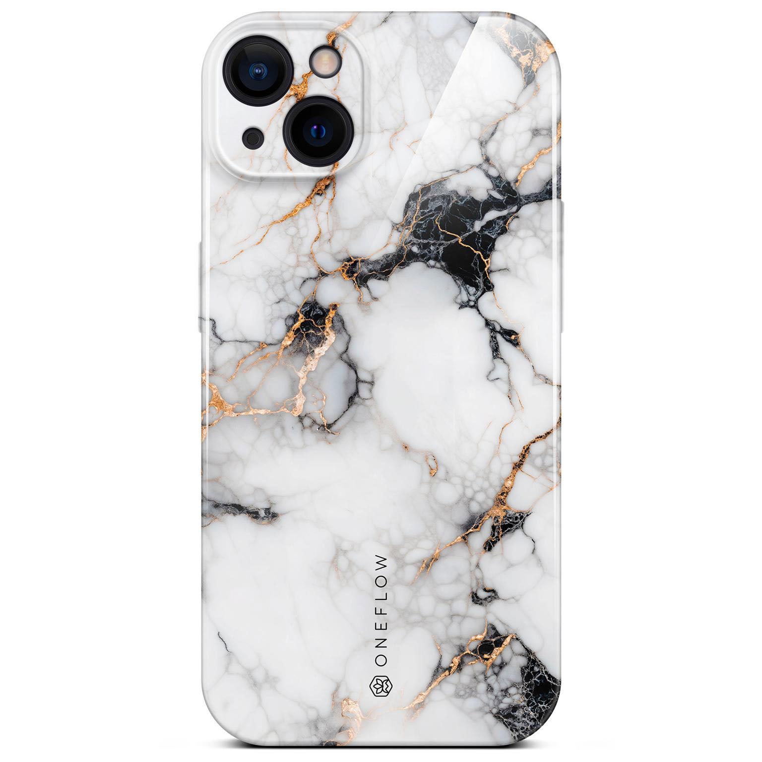Bliss Cover für iPhone 15 in der Farbe Marble Veil (Weiß)