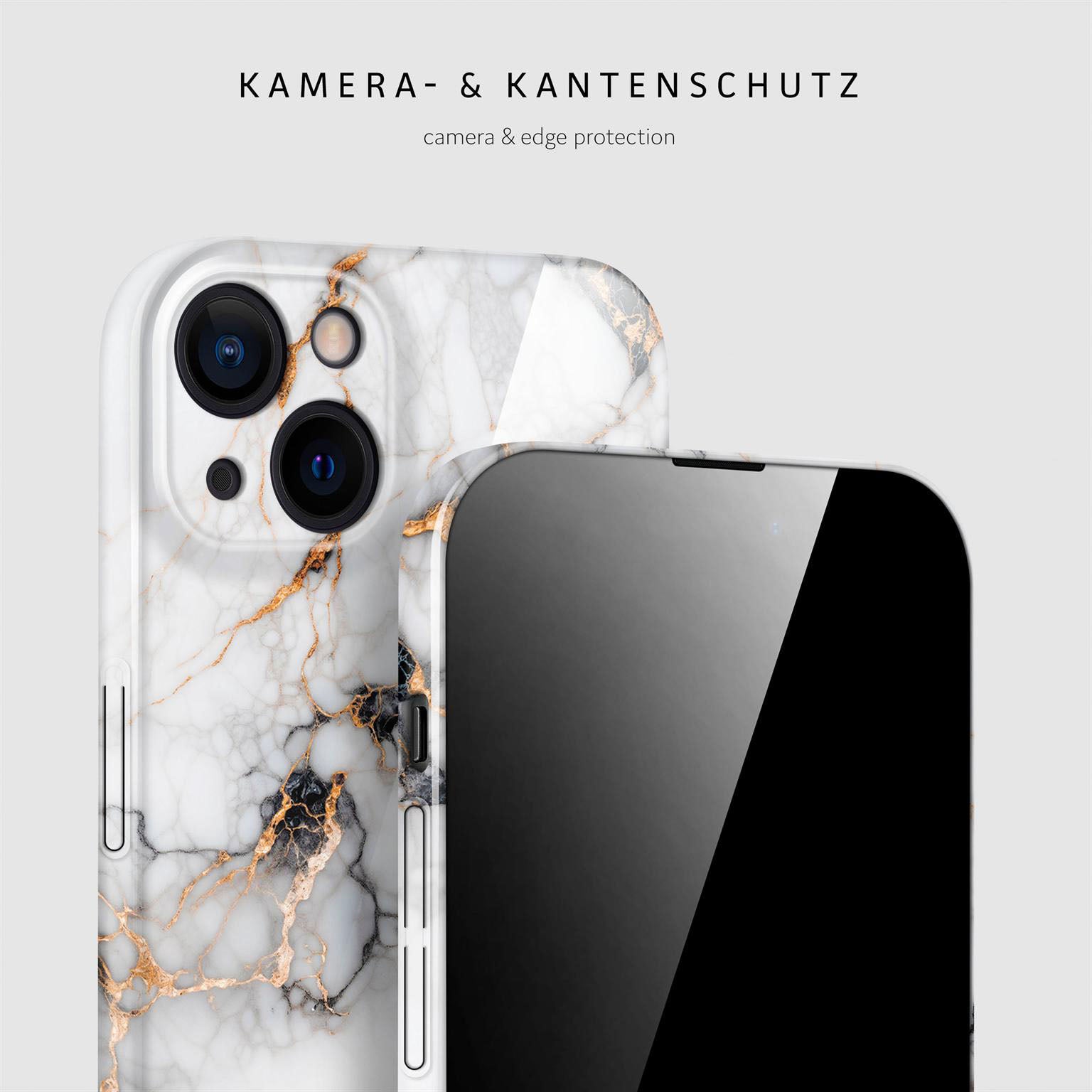 Bliss Cover für iPhone 15 in der Farbe Marble Veil (Weiß)