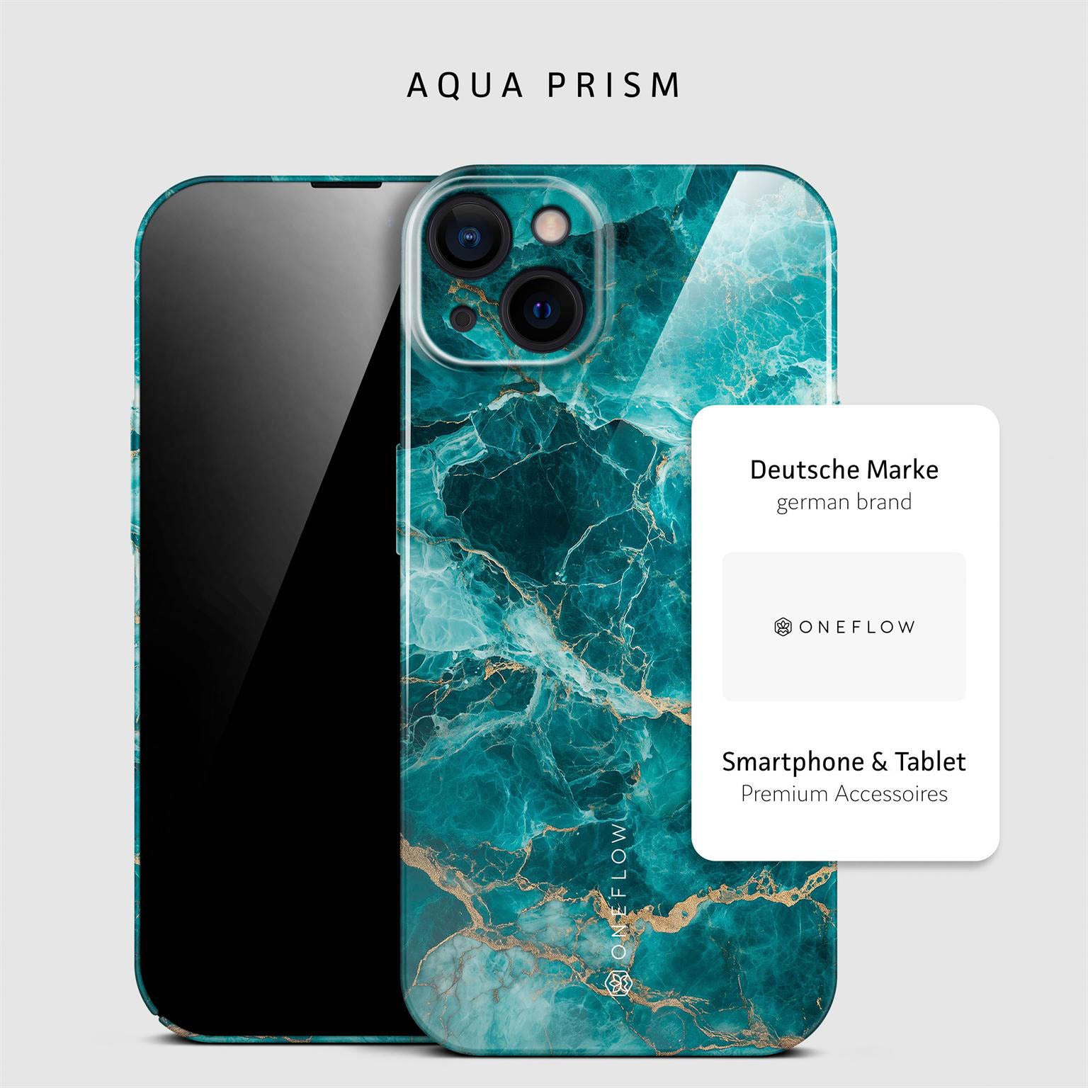 Bliss Cover für iPhone 15 in der Farbe Aqua Prism (Blau)