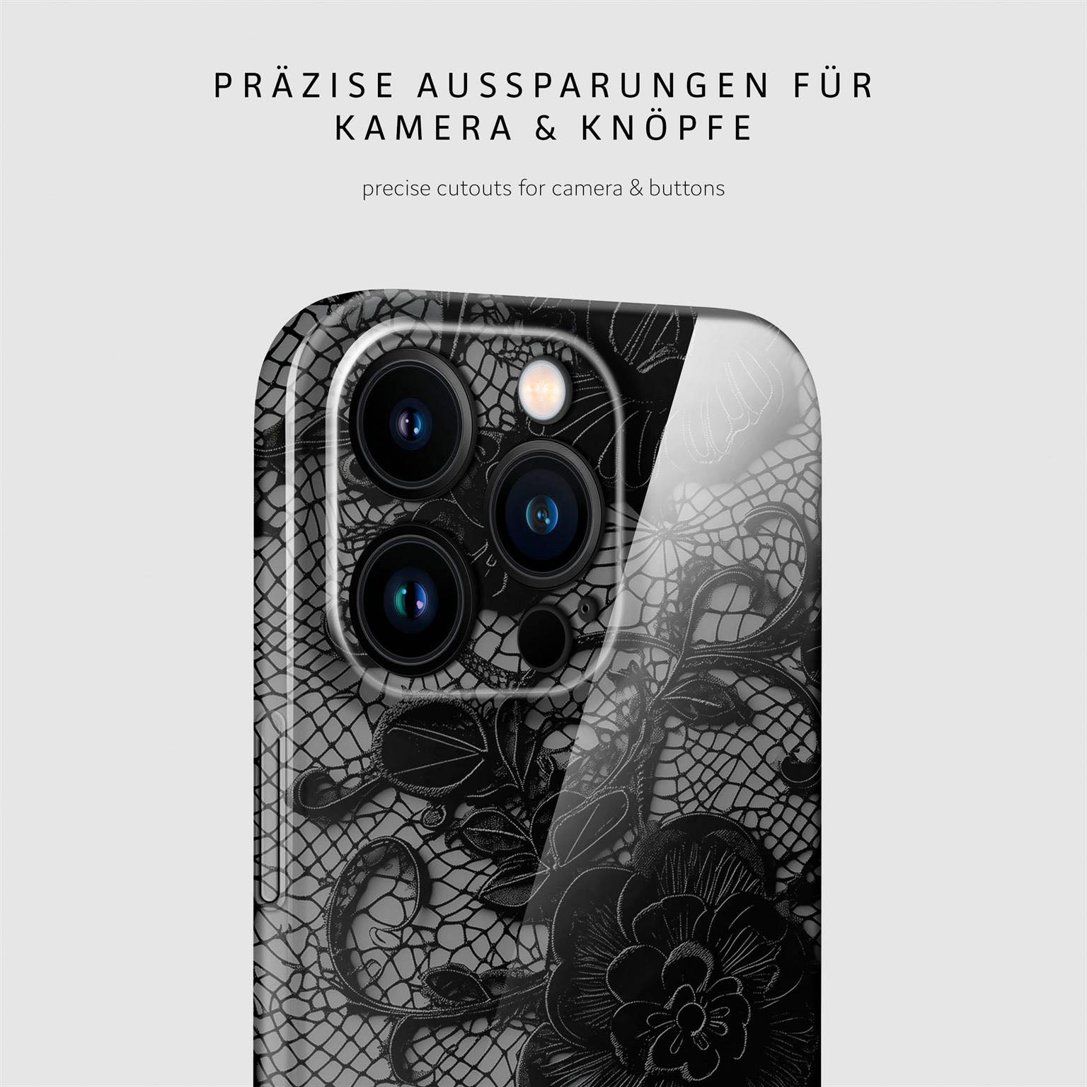 Splash Case für iPhone 15 Pro in der Farbe Delicate Dream (Schwarz)
