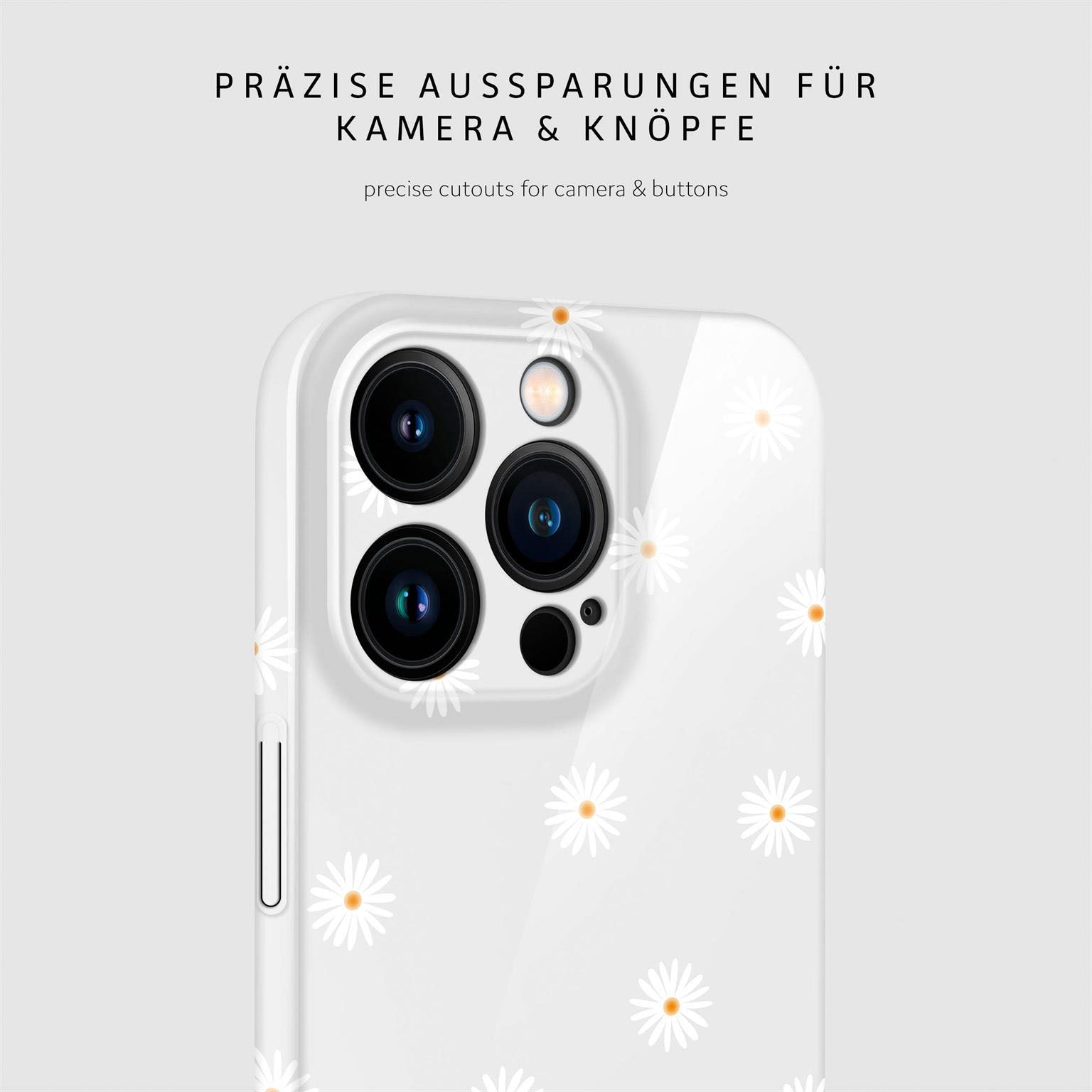 Splash Case für iPhone 15 Pro in der Farbe Daisy Delight (Weiß)