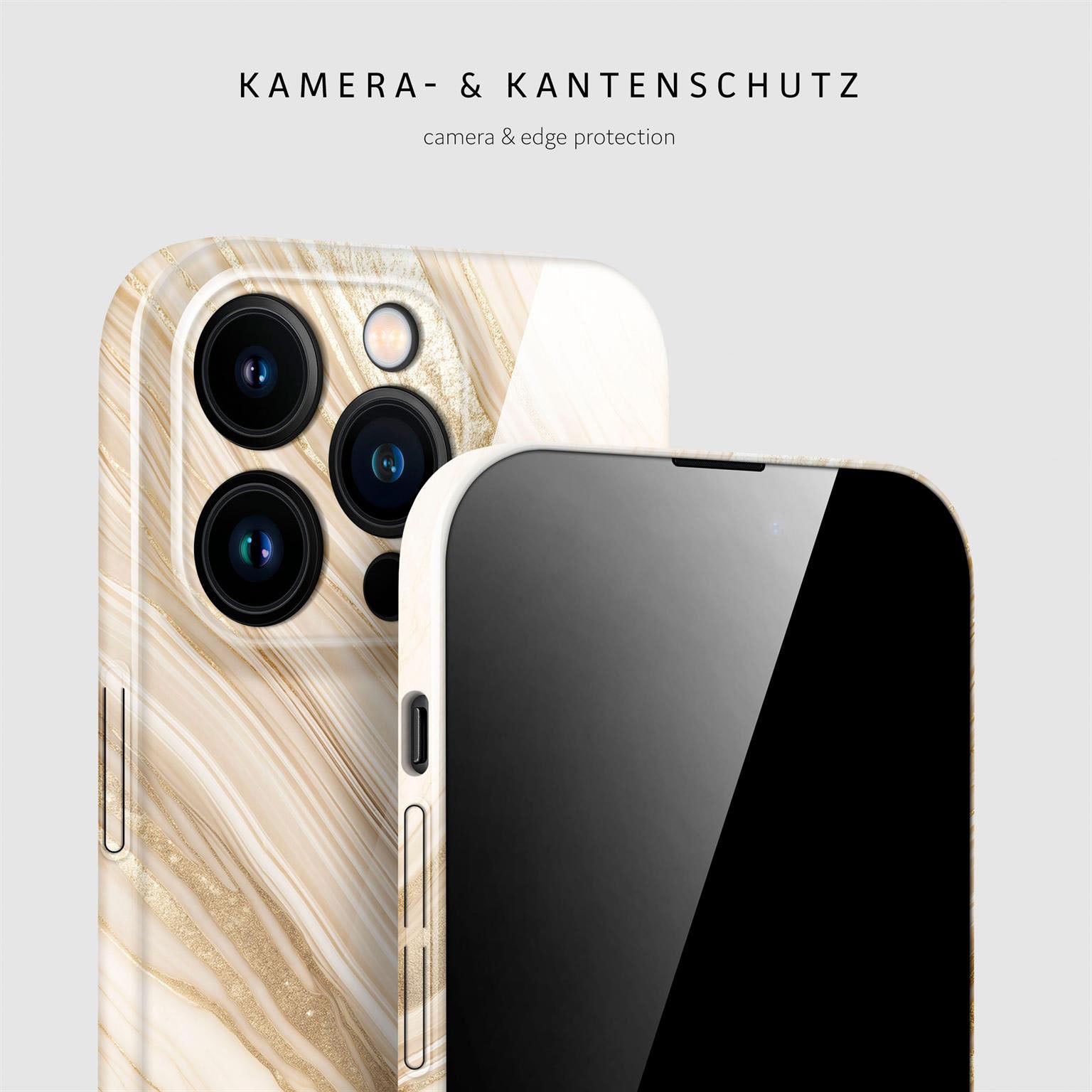Bliss Cover für iPhone 15 Pro in der Farbe Sand Dune (Braun / Beige)