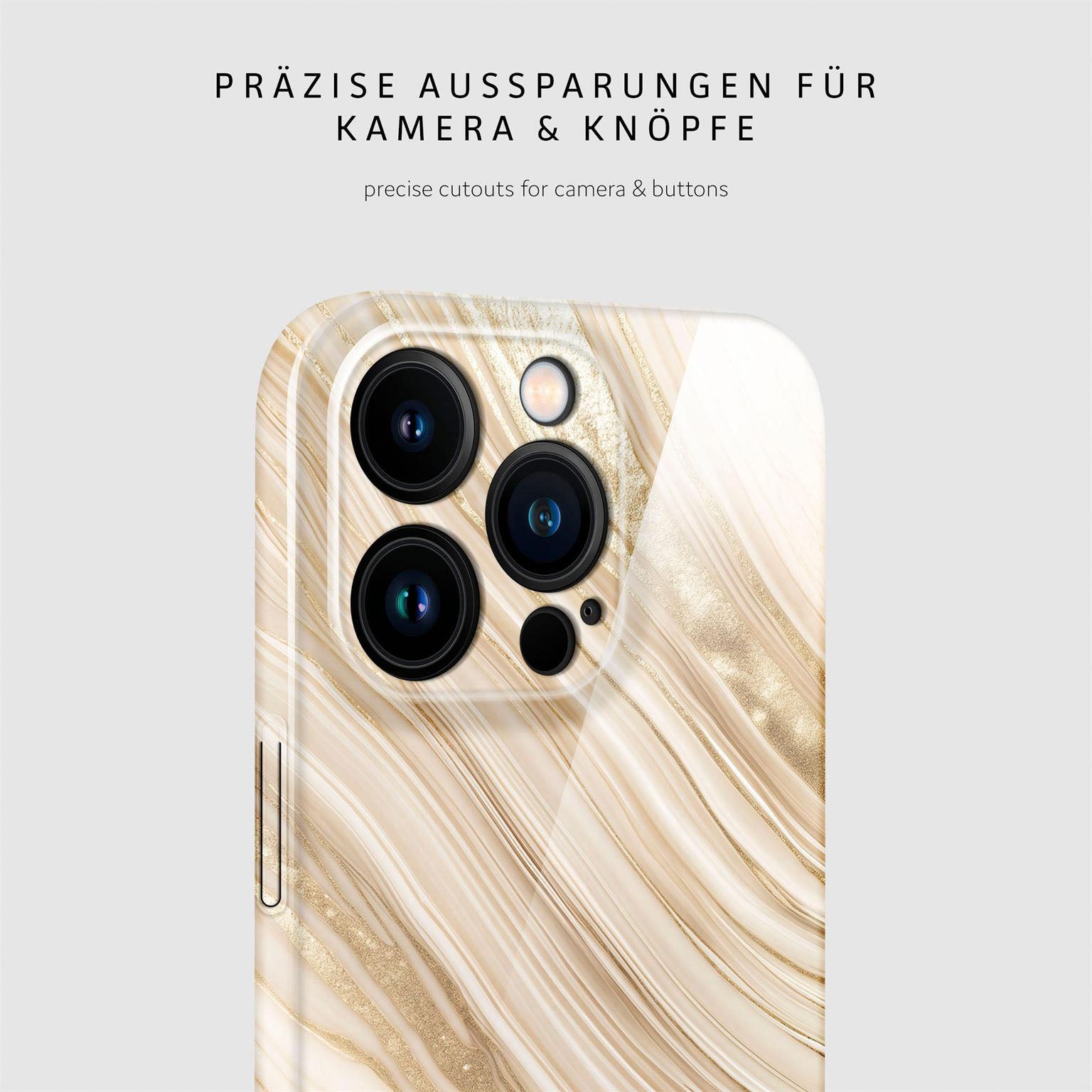 Bliss Cover für iPhone 15 Pro in der Farbe Sand Dune (Braun / Beige)