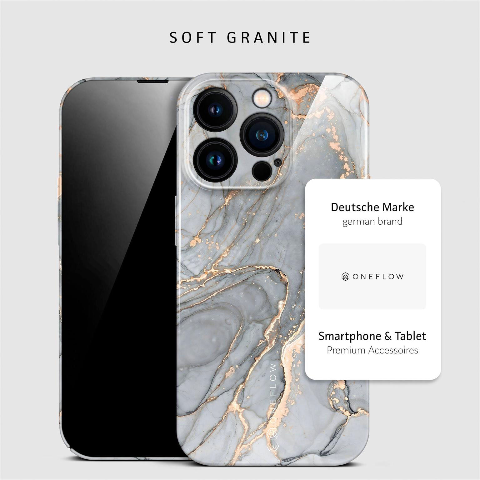 Bliss Cover für iPhone 15 Pro in der Farbe Soft Granite (Grau)