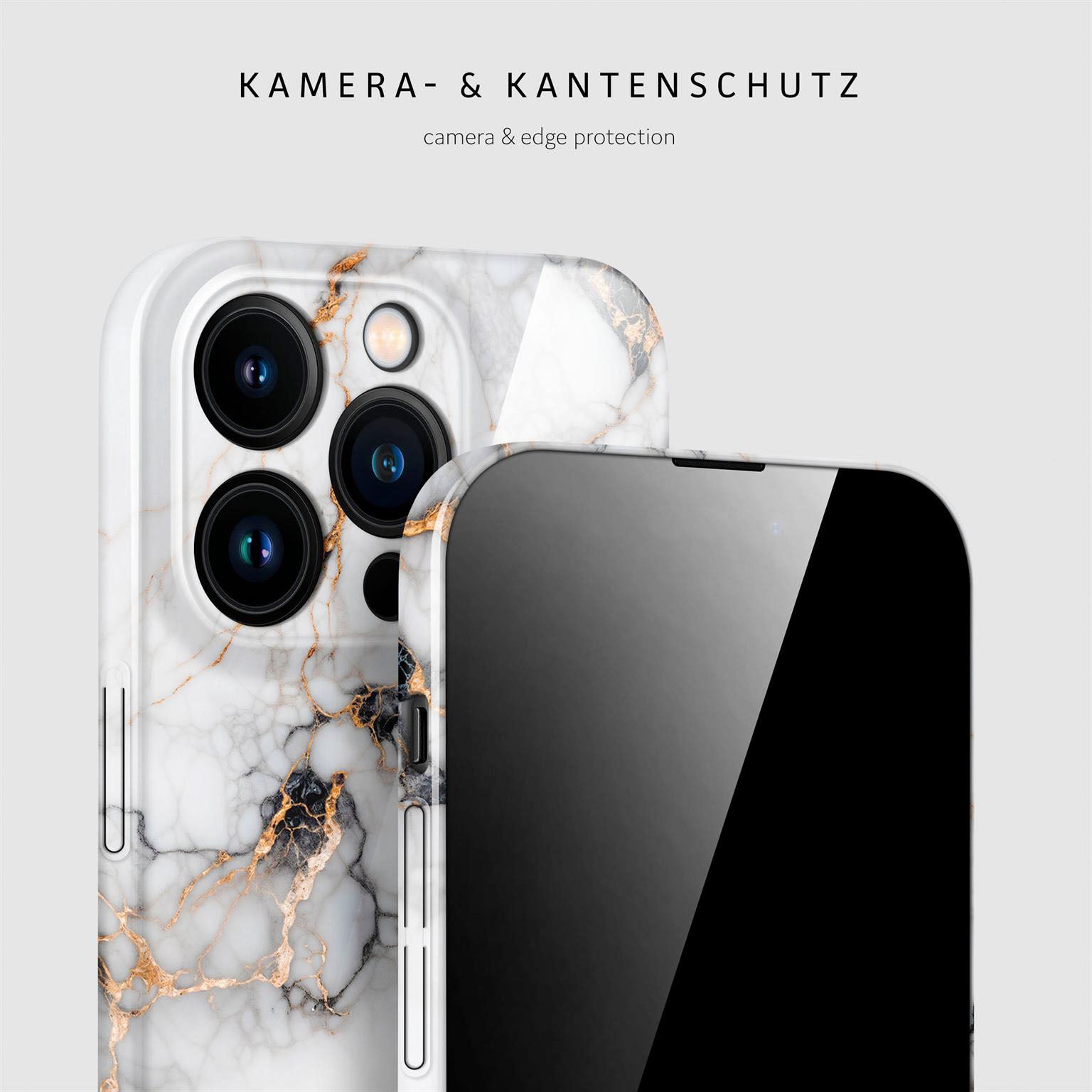 Bliss Cover für iPhone 15 Pro in der Farbe Marble Veil (Weiß)