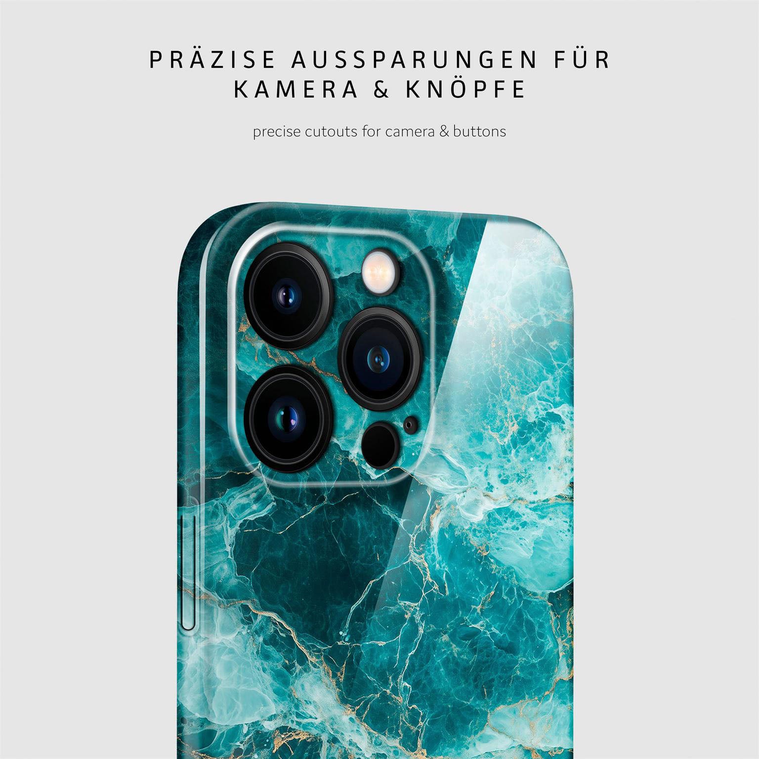 Bliss Cover für iPhone 15 Pro in der Farbe Aqua Prism (Blau)