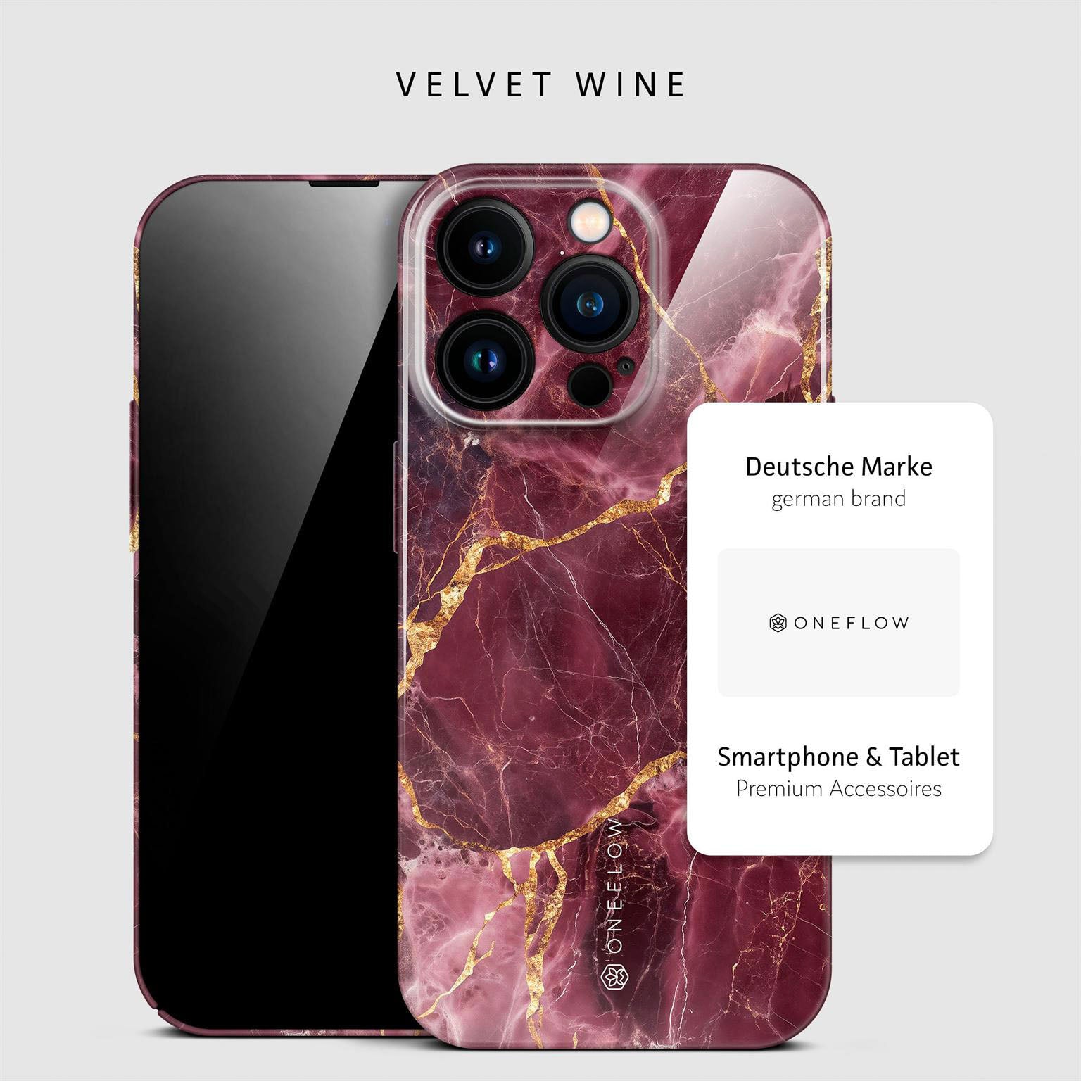 Bliss Cover für iPhone 15 Pro in der Farbe Velvet Wine (Rot)