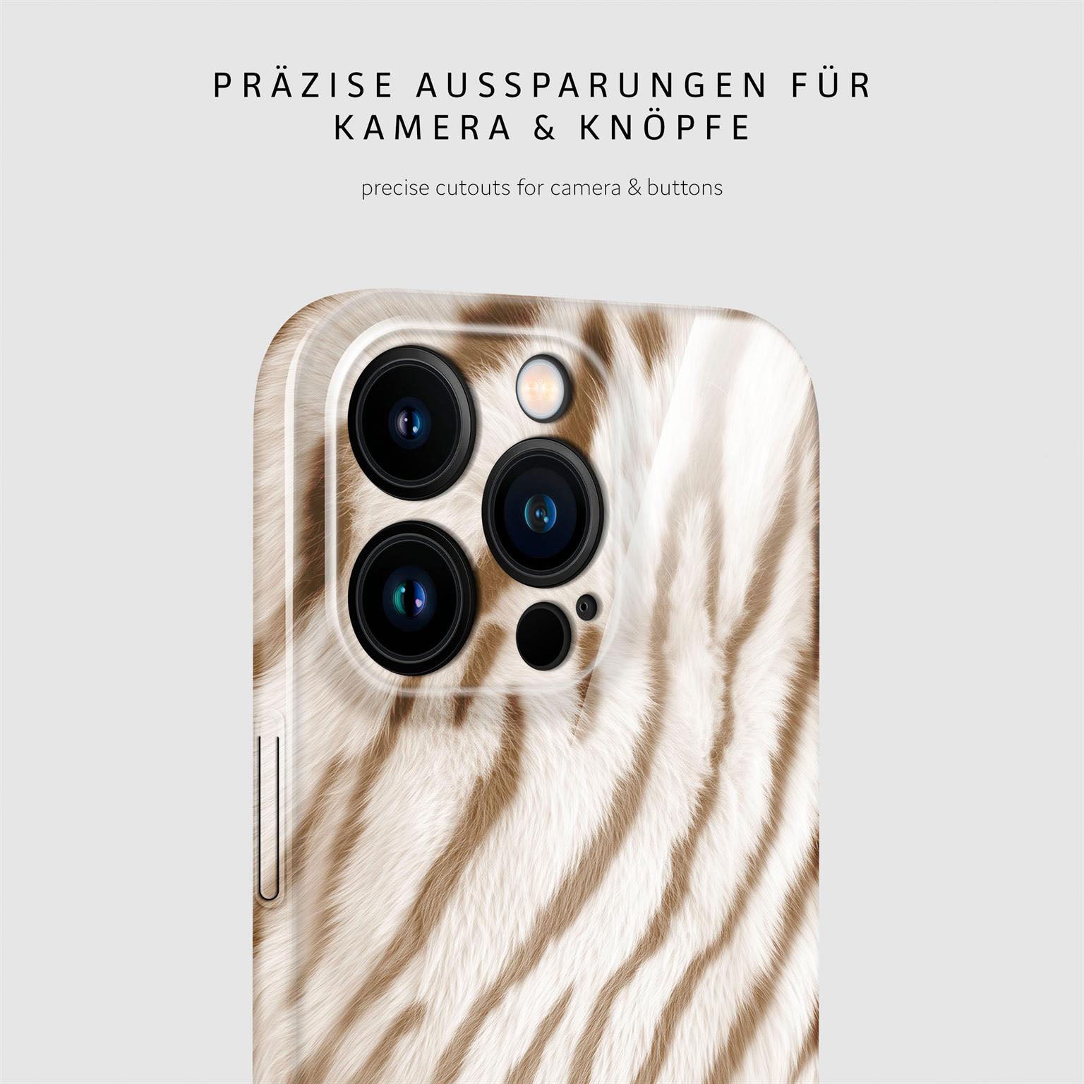 Wild Cover für iPhone 15 Pro in der Farbe Caramel Tiger (Braun / Beige)