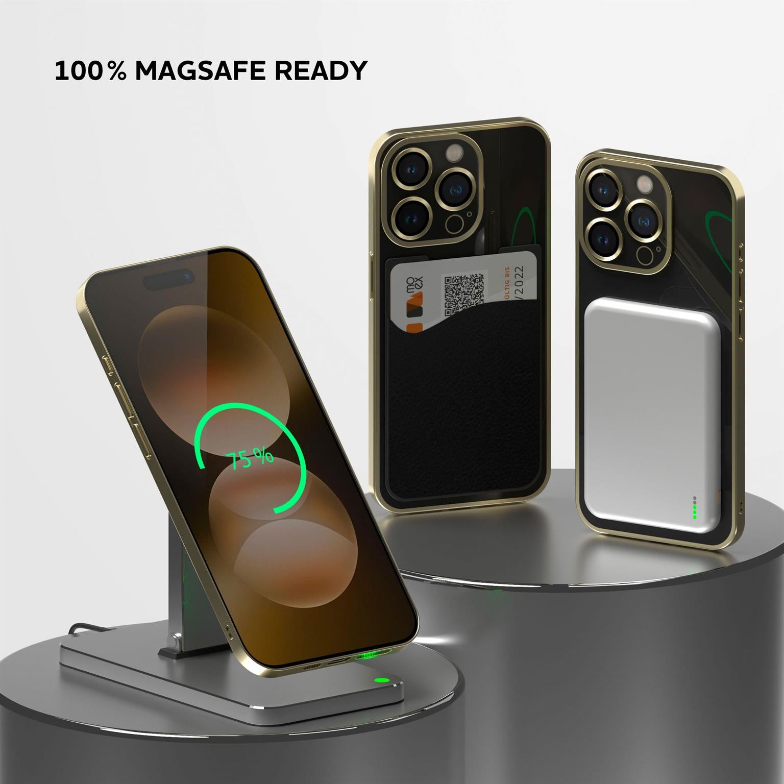 Aura Case für iPhone 15 Pro Max in der Farbe Golden Sand (Gold)
