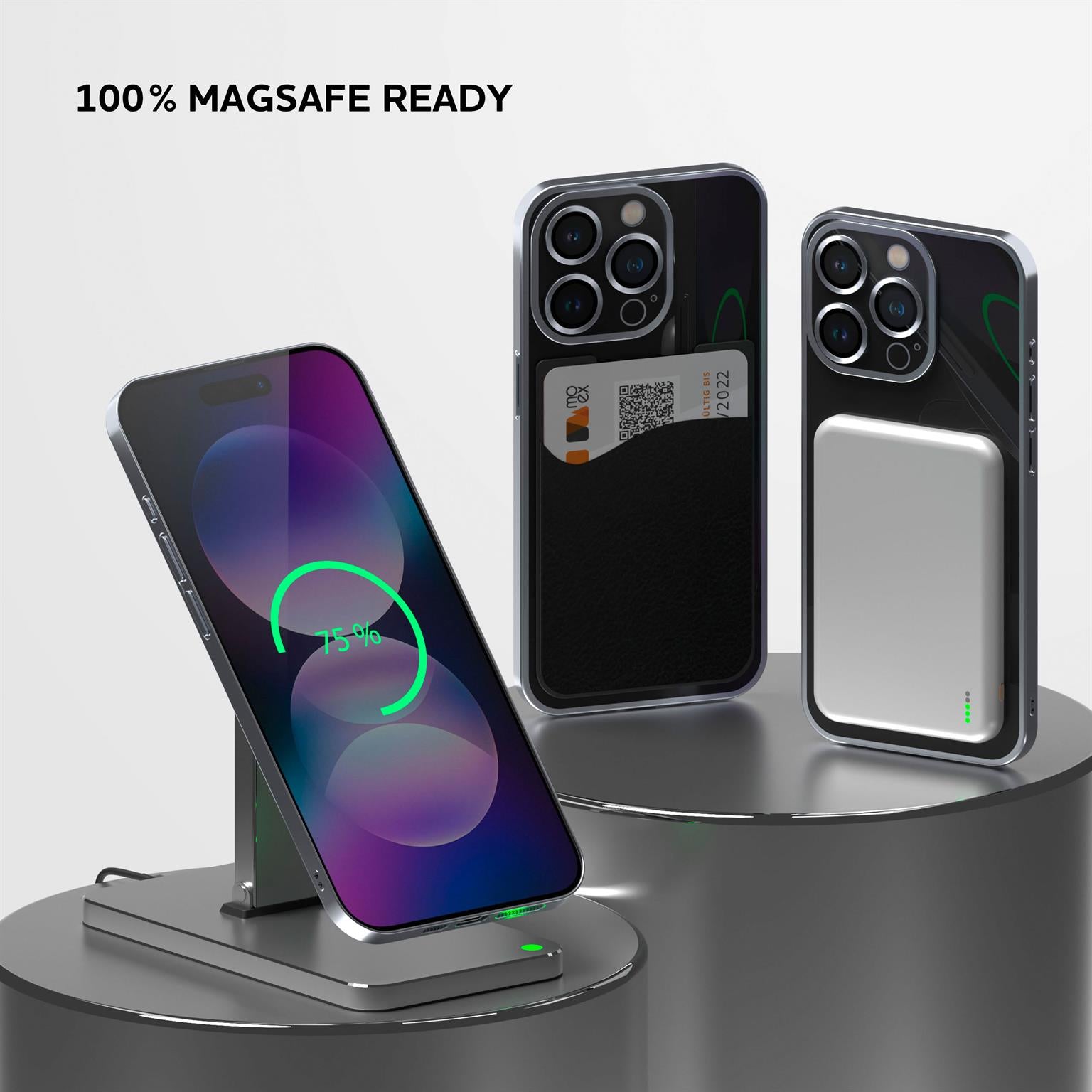 Aura Case für iPhone 15 Pro Max in der Farbe Silver Smoke (Silber)