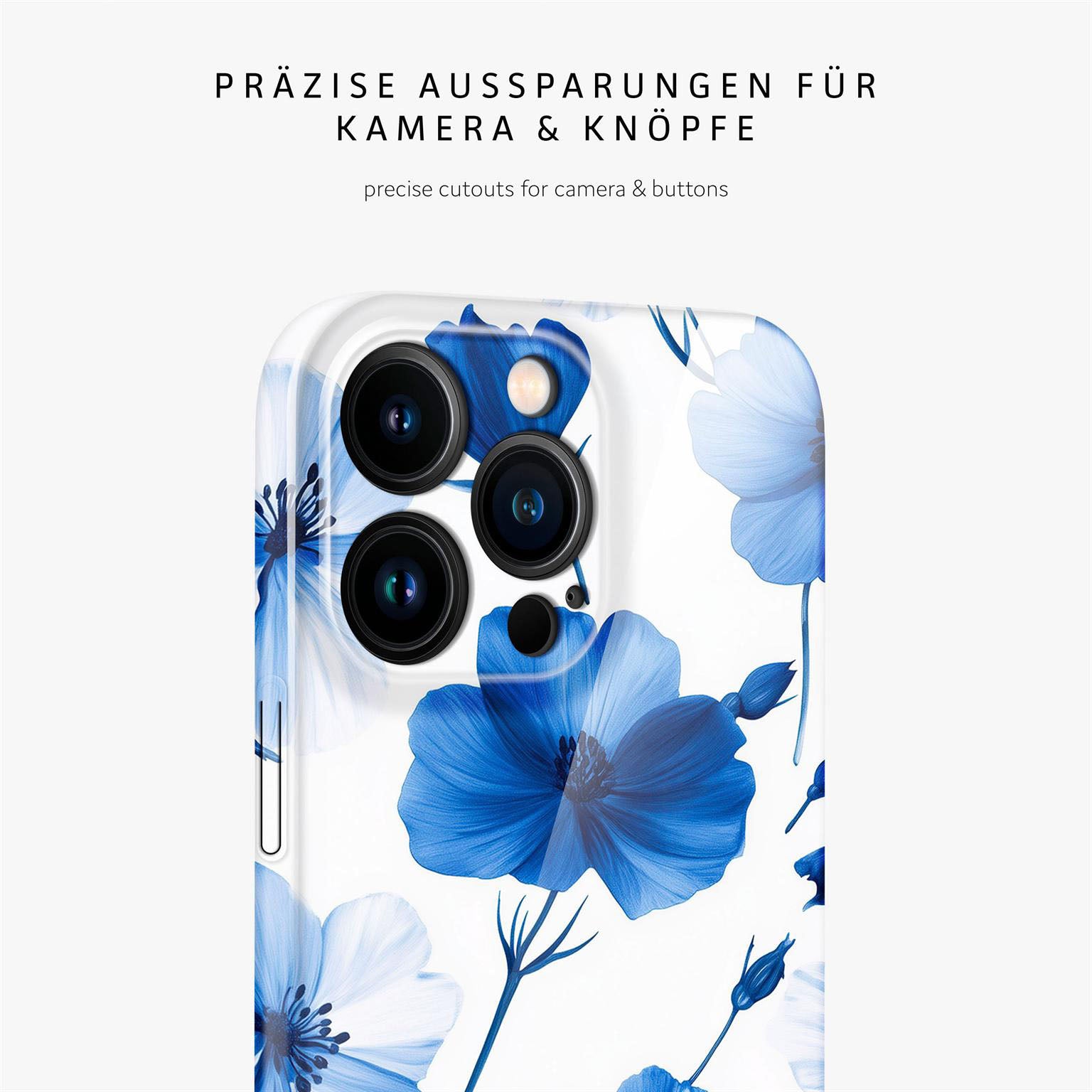 Flower Cover für iPhone 15 Pro Max in der Farbe Blue Dreamwave (Blau)