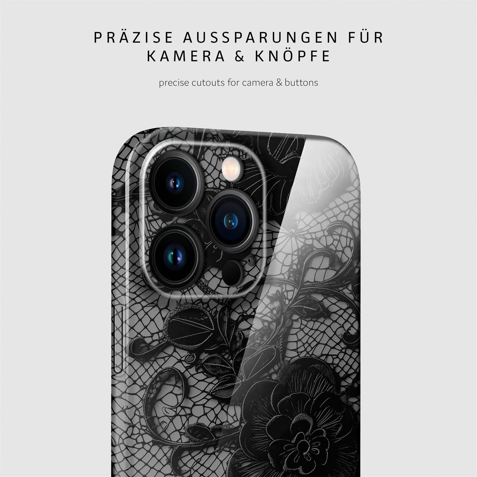 Splash Case für iPhone 15 Pro Max in der Farbe Delicate Dream (Schwarz)