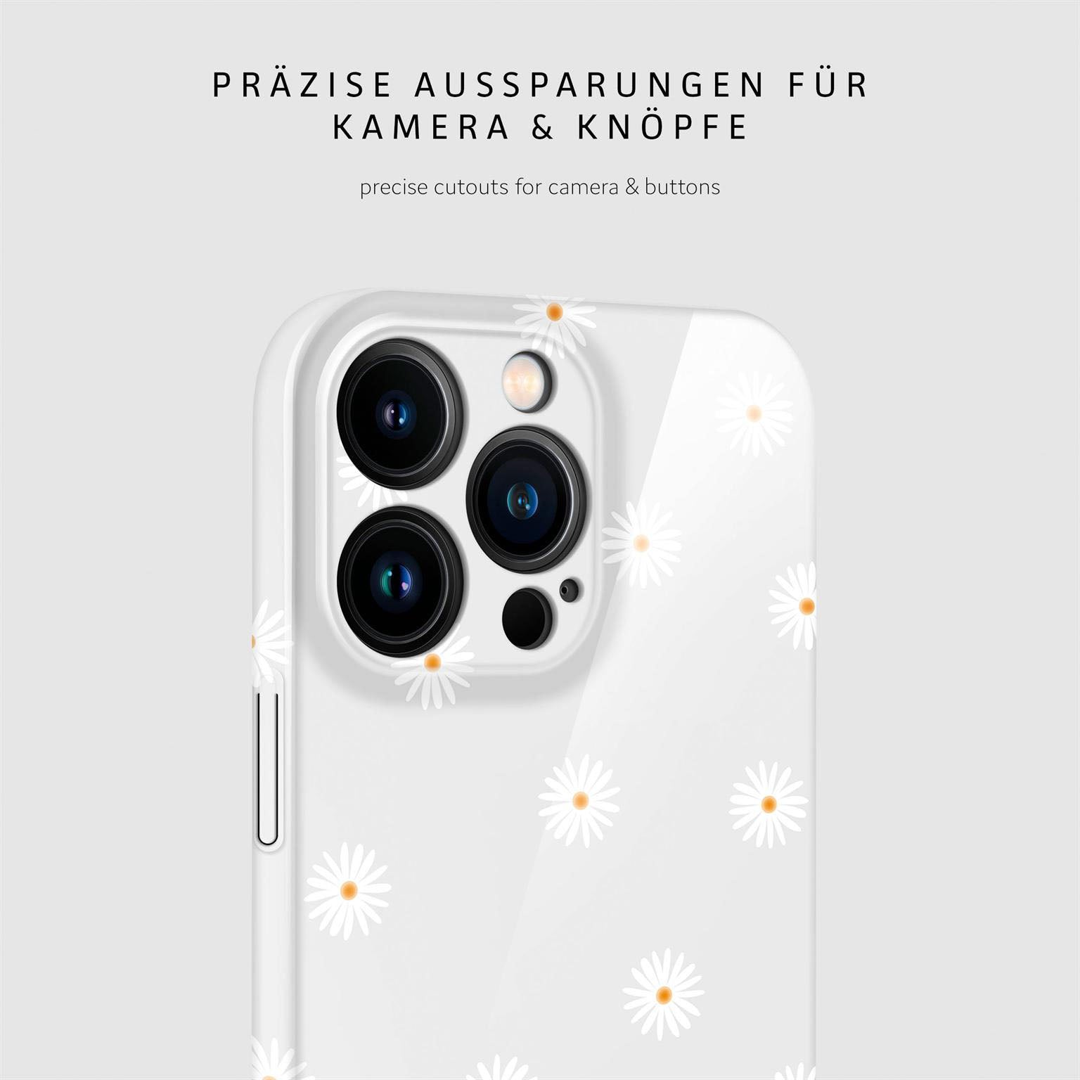 Splash Case für iPhone 15 Pro Max in der Farbe Daisy Delight (Weiß)