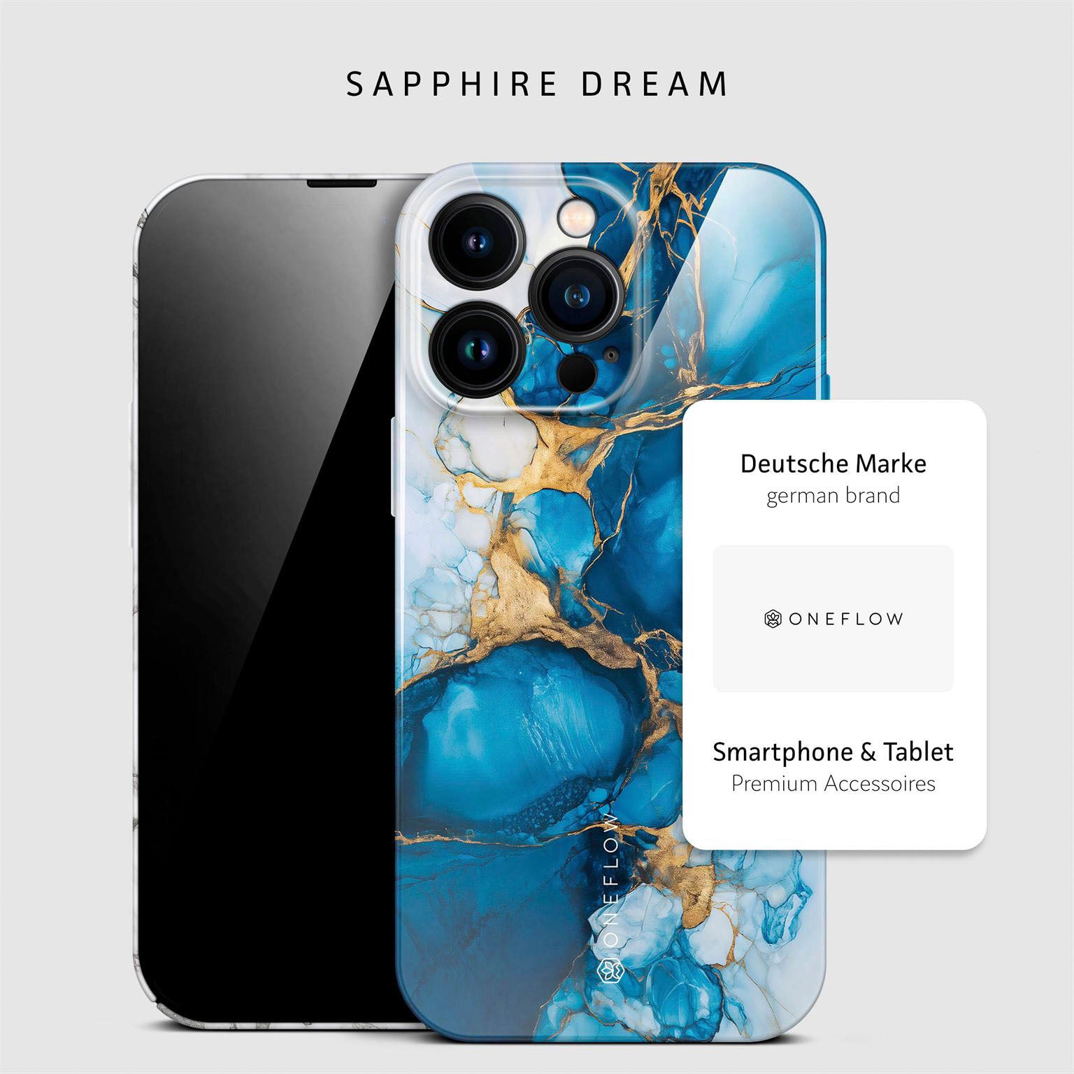 Bliss Cover für iPhone 15 Pro Max in der Farbe Sapphire Dream (Blau)
