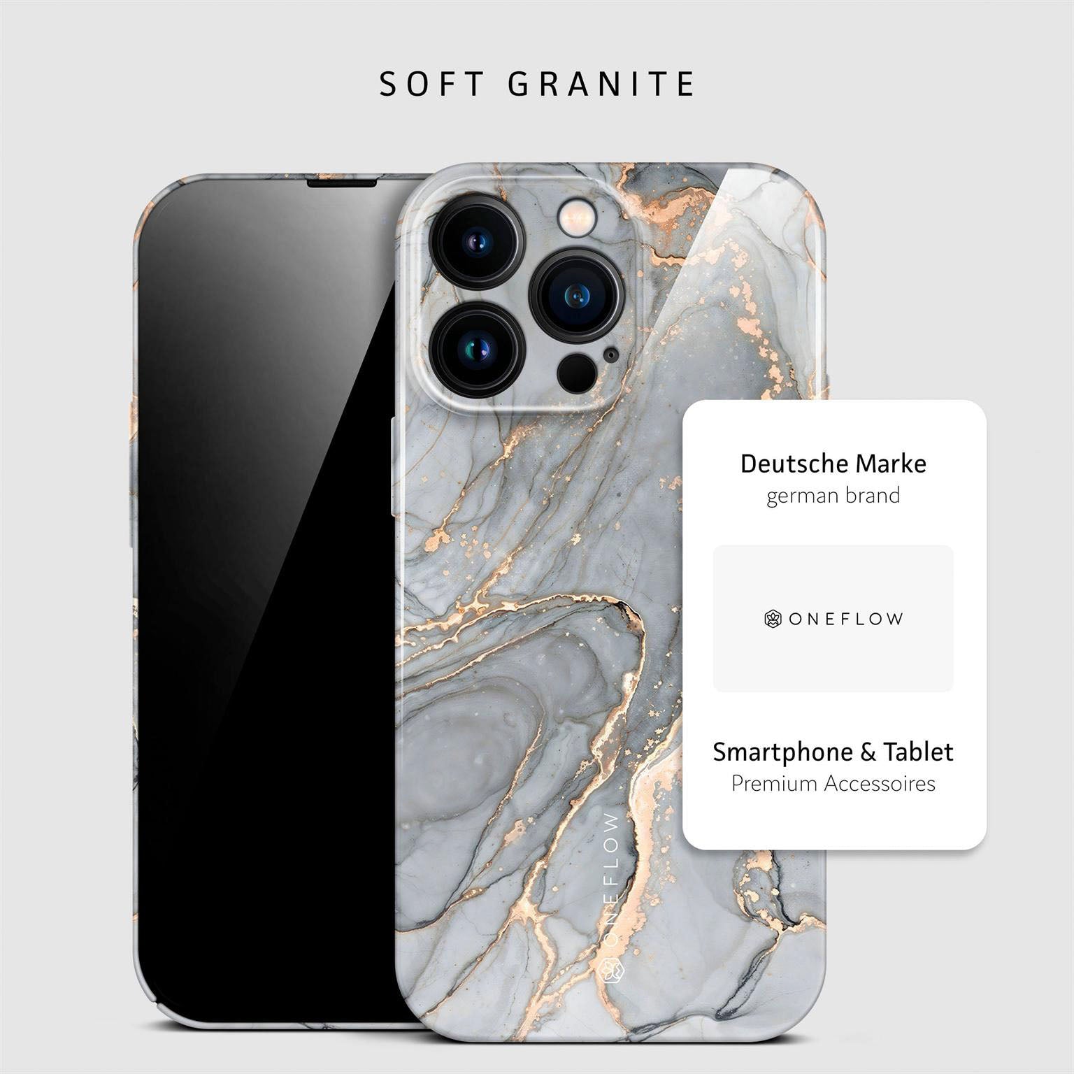 Bliss Cover für iPhone 15 Pro Max in der Farbe Soft Granite (Grau)