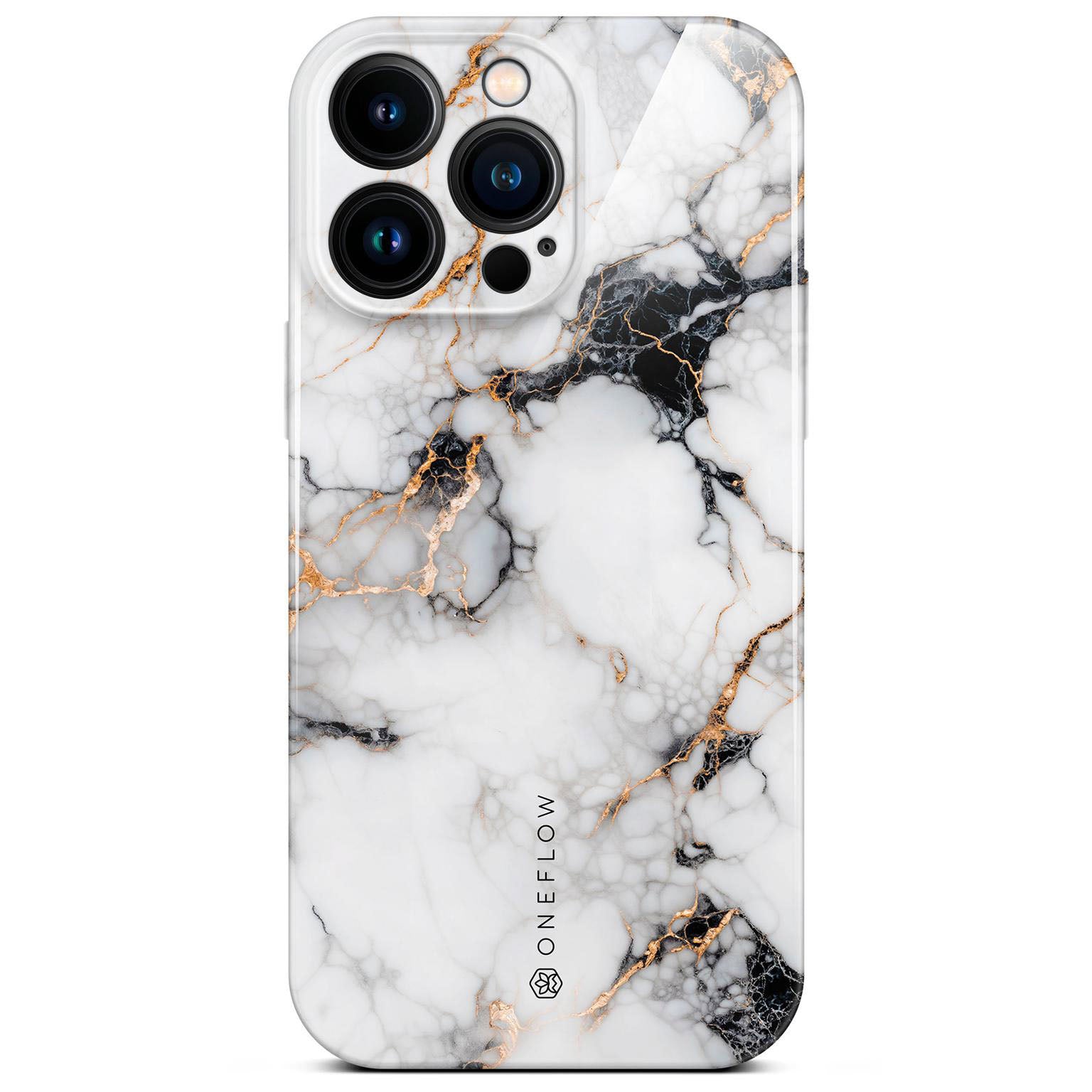 Bliss Cover für iPhone 15 Pro Max in der Farbe Marble Veil (Weiß)