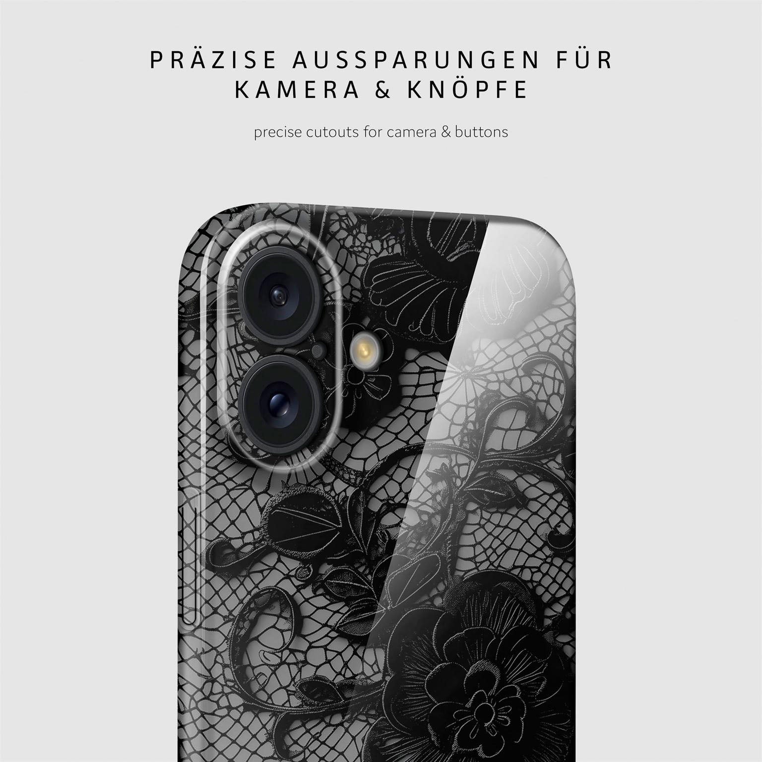 Splash Case für iPhone 16 in der Farbe Delicate Dream (Schwarz)
