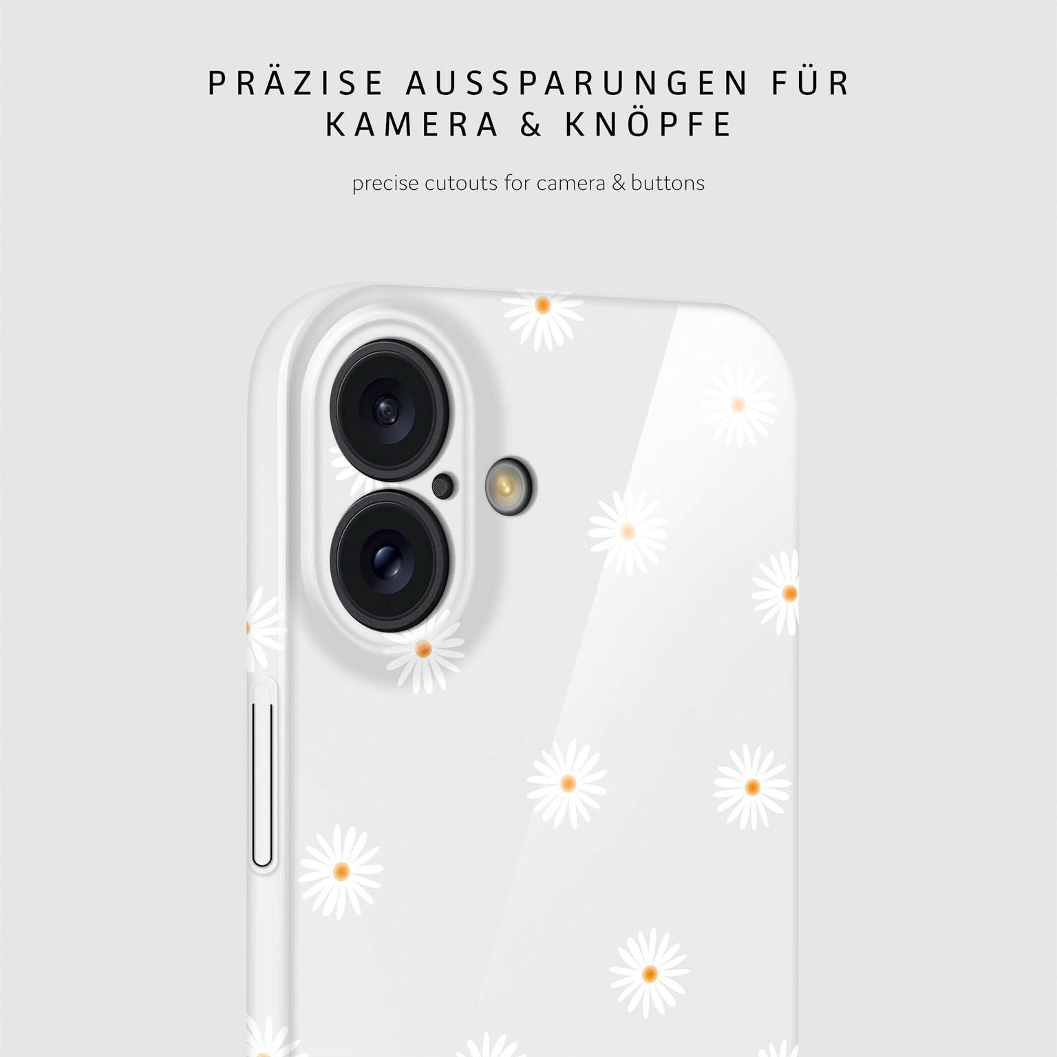 Splash Case für iPhone 16 in der Farbe Daisy Delight (Weiß)