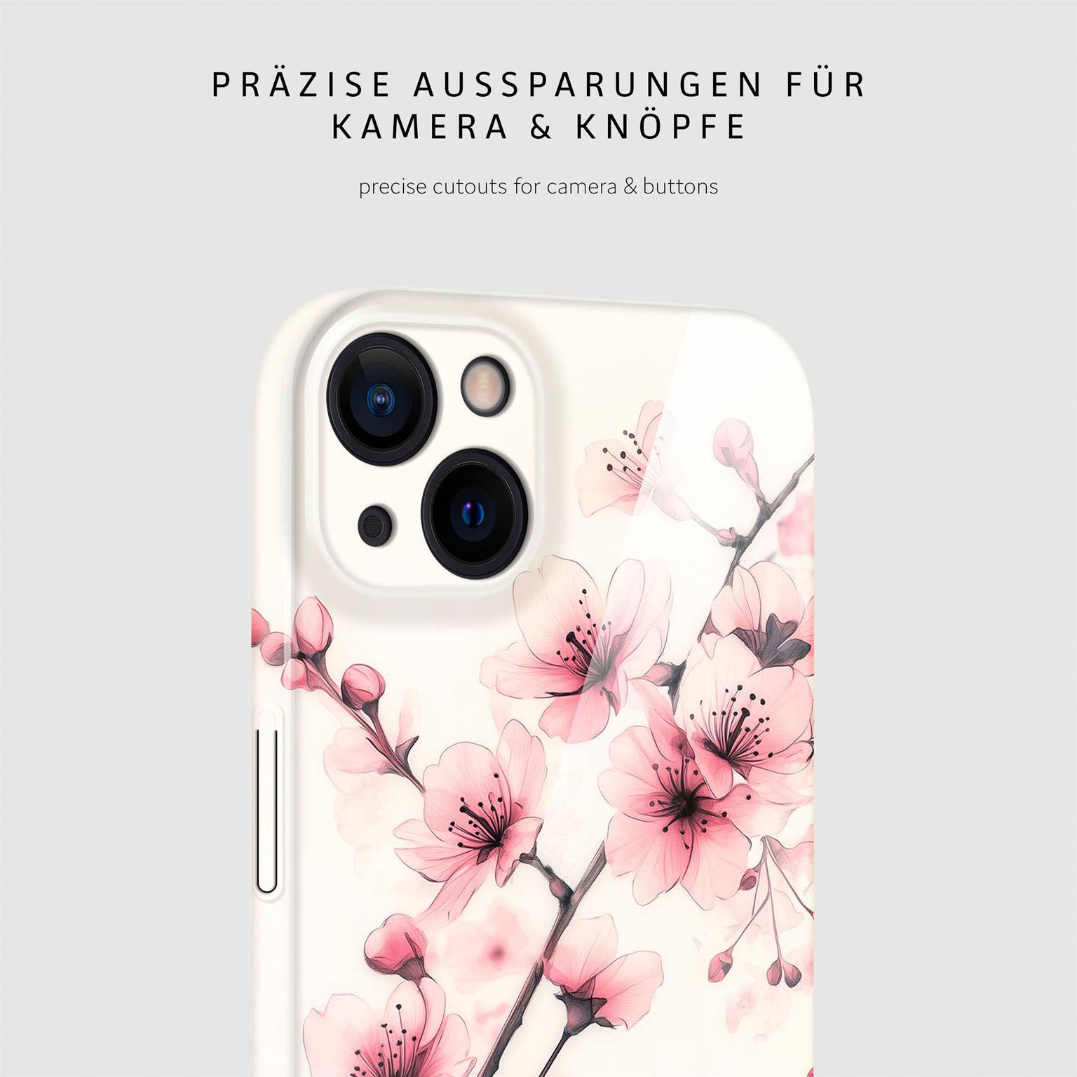 Flower Cover für iPhone 16 in der Farbe Spring Serenity (Rosa / Pink)