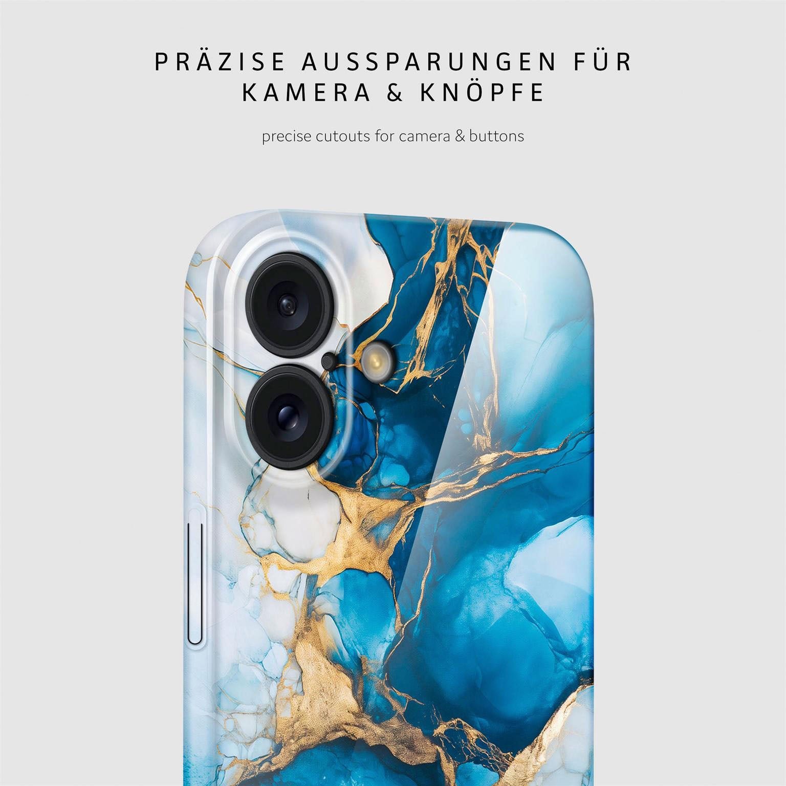 Bliss Cover für iPhone 16 in der Farbe Sapphire Dream (Blau)