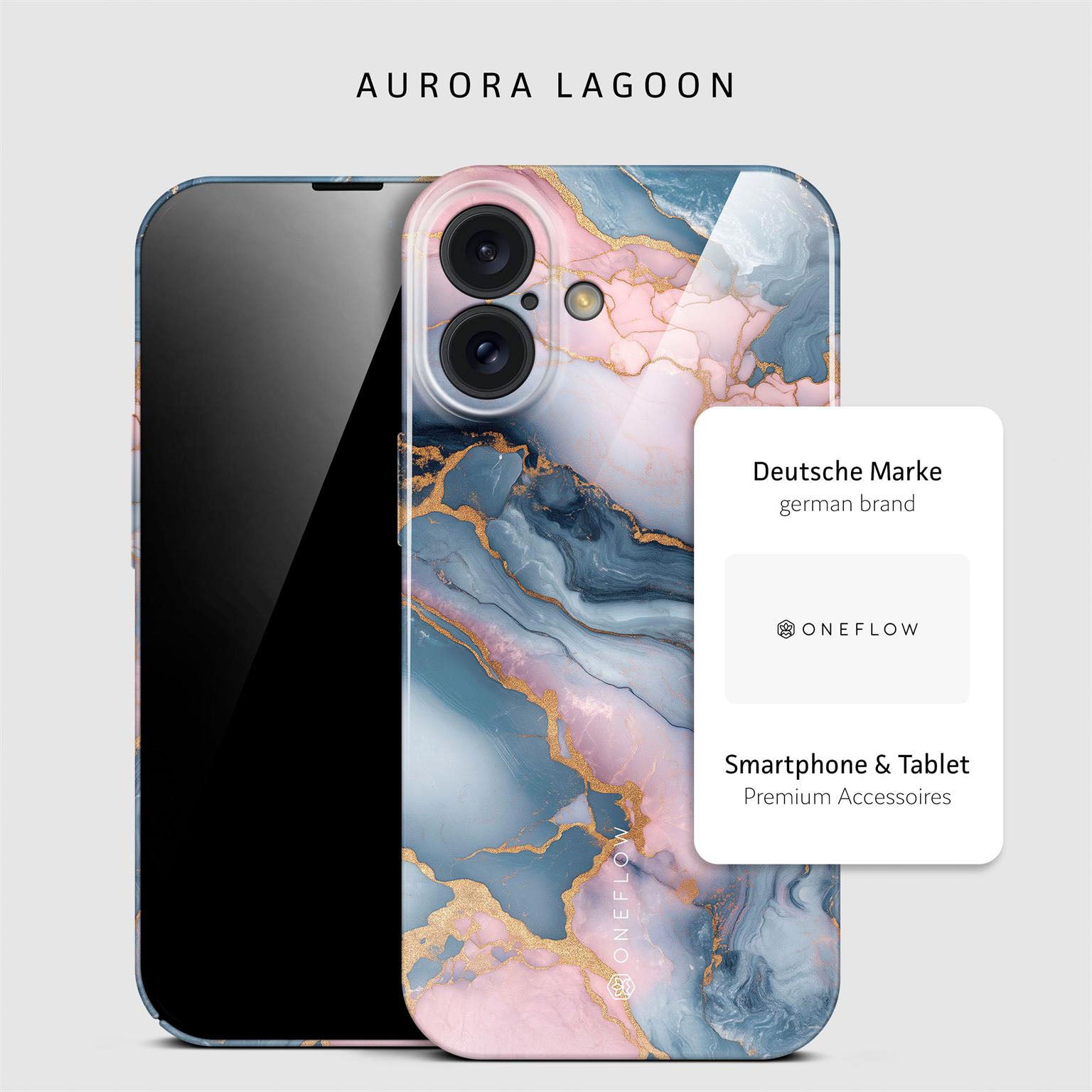 Bliss Cover für iPhone 16 in der Farbe Aurora Lagoon (Mehrfarbig (bunt))