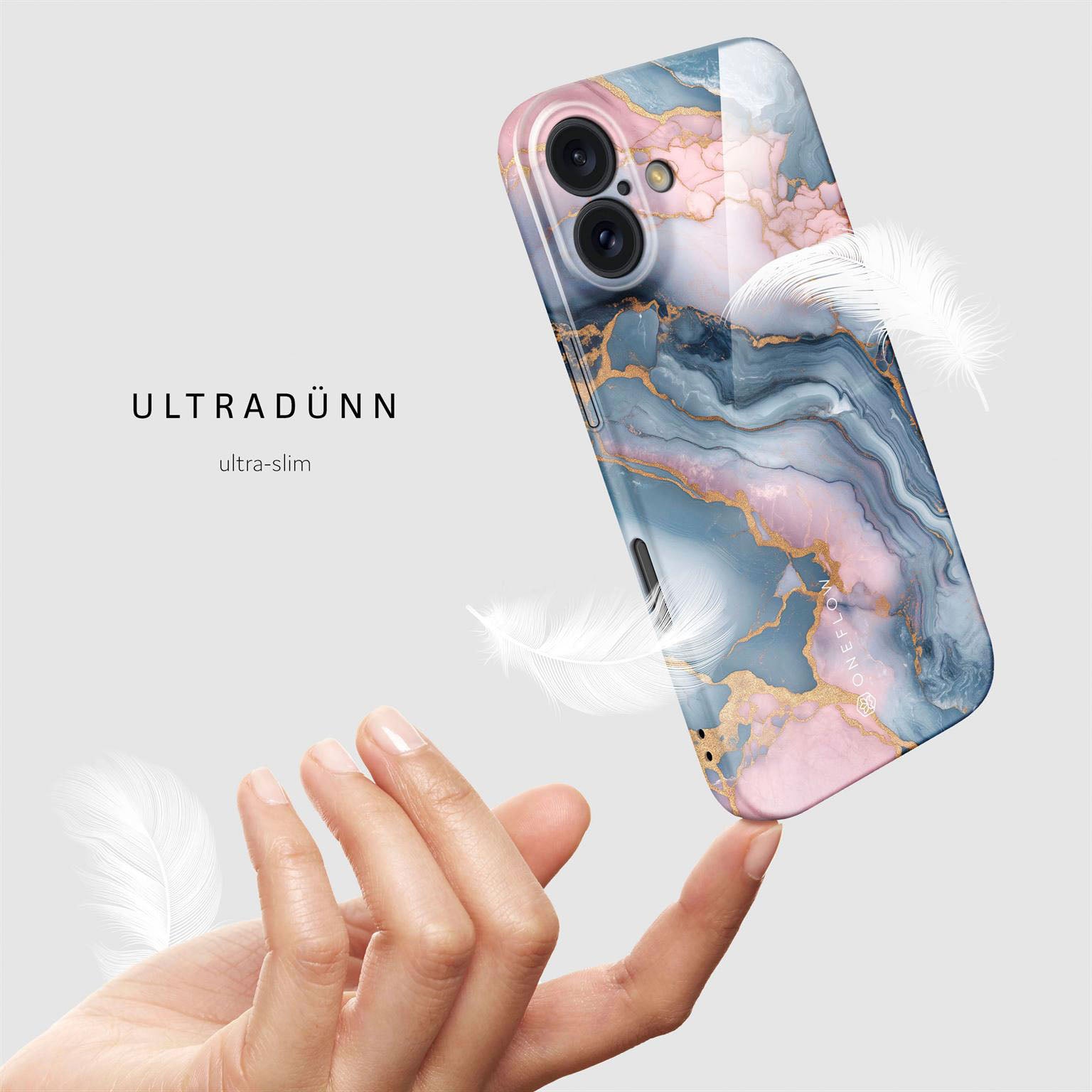 Bliss Cover für iPhone 16 in der Farbe Aurora Lagoon (Mehrfarbig (bunt))