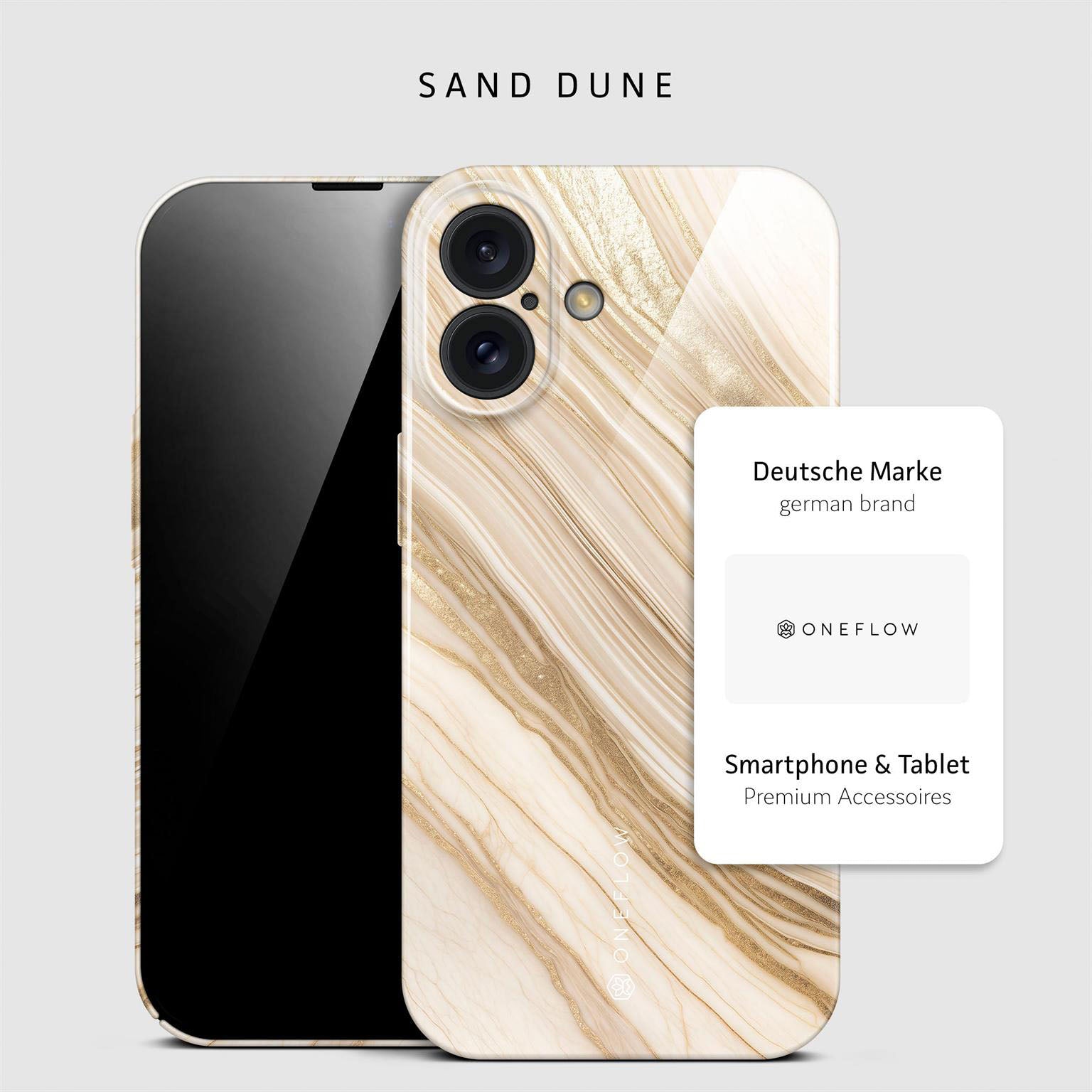 Bliss Cover für iPhone 16 in der Farbe Sand Dune (Braun / Beige)