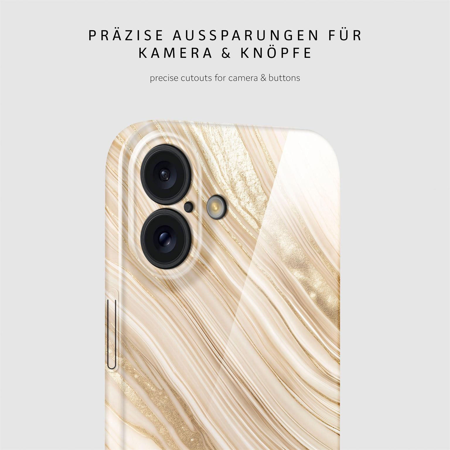 Bliss Cover für iPhone 16 in der Farbe Sand Dune (Braun / Beige)