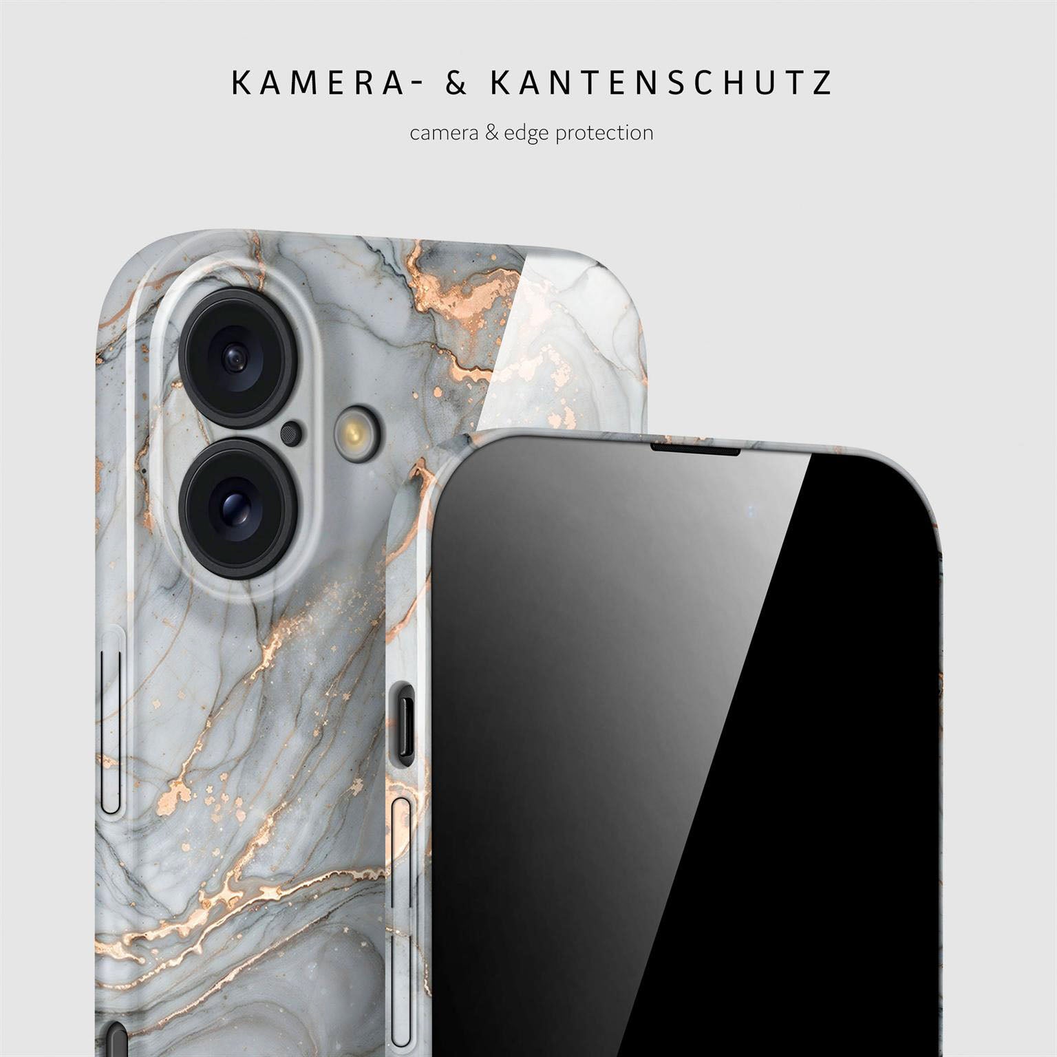 Bliss Cover für iPhone 16 in der Farbe Soft Granite (Grau)