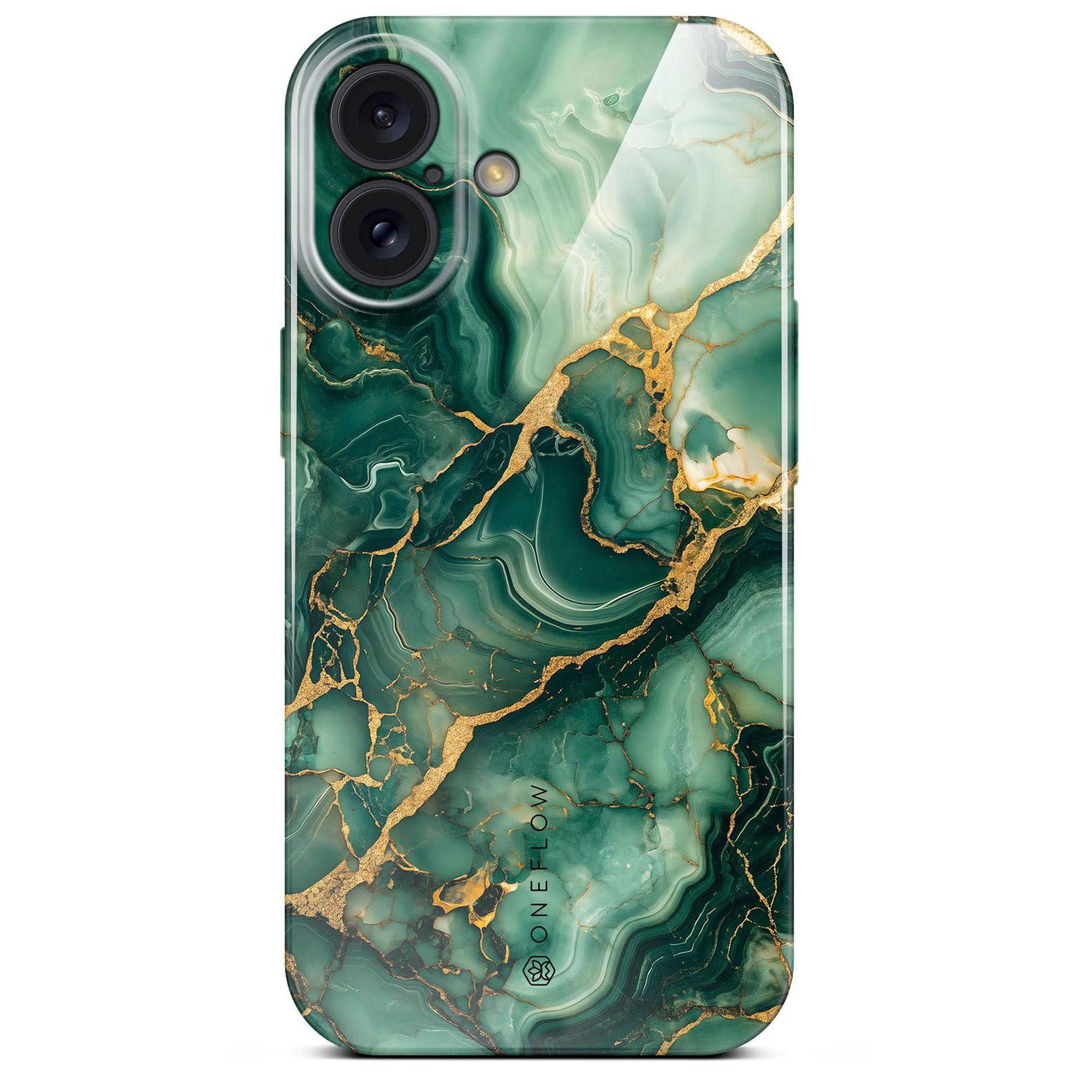 Bliss Cover für iPhone 16 in der Farbe Emerald Flow (Grün)
