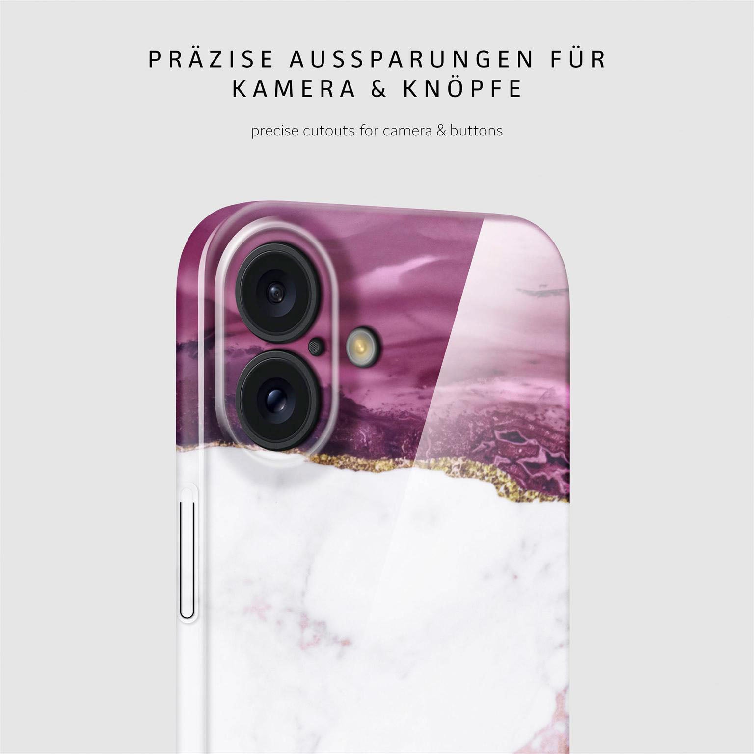 Bliss Cover für iPhone 16 in der Farbe Velvet Kiss (Rosa / Pink)