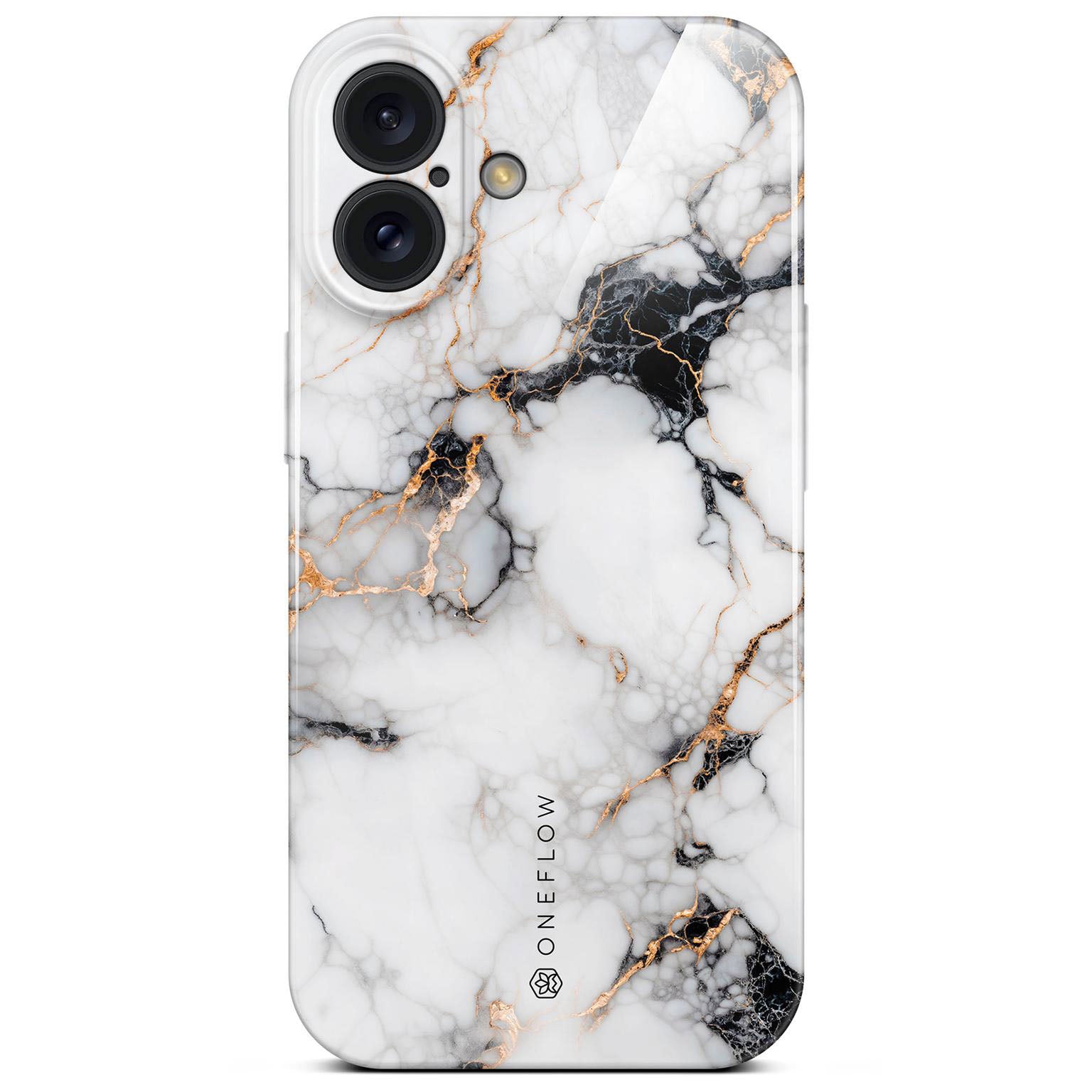 Bliss Cover für iPhone 16 in der Farbe Marble Veil (Weiß)