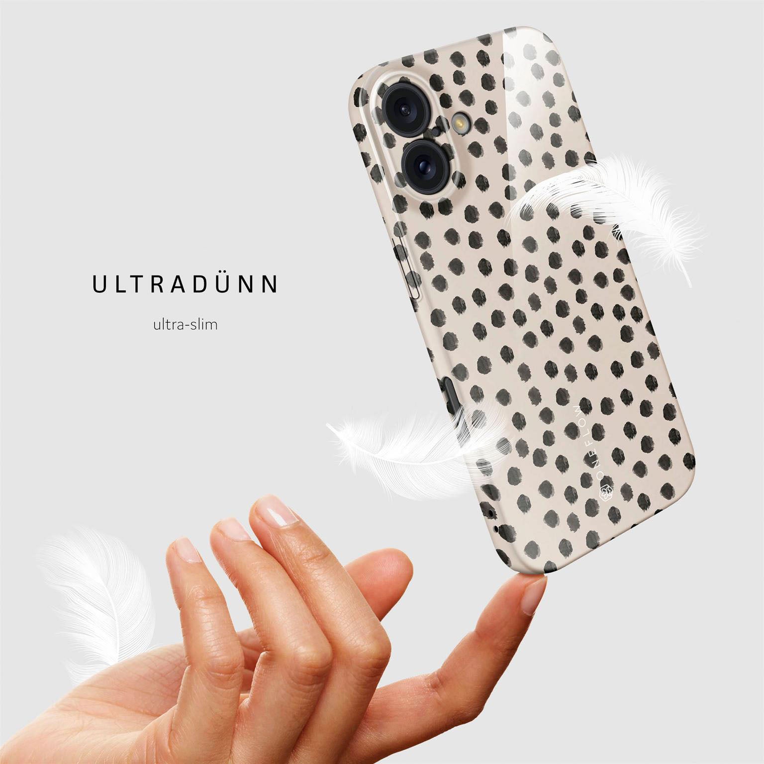 Splash Case für iPhone 16 in der Farbe Cookies & Cream (Braun / Beige)