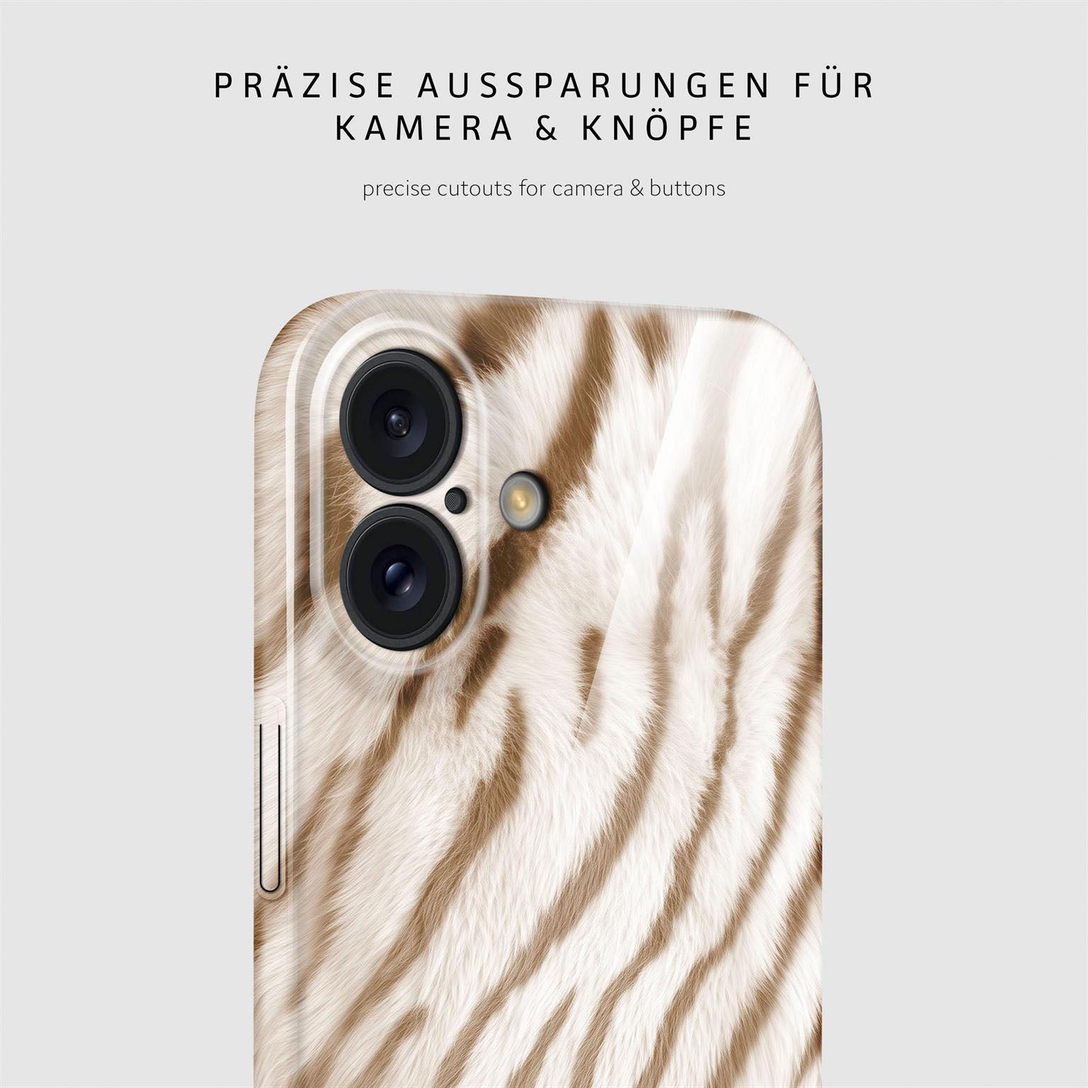 Wild Cover für iPhone 16 in der Farbe Caramel Tiger (Braun / Beige)