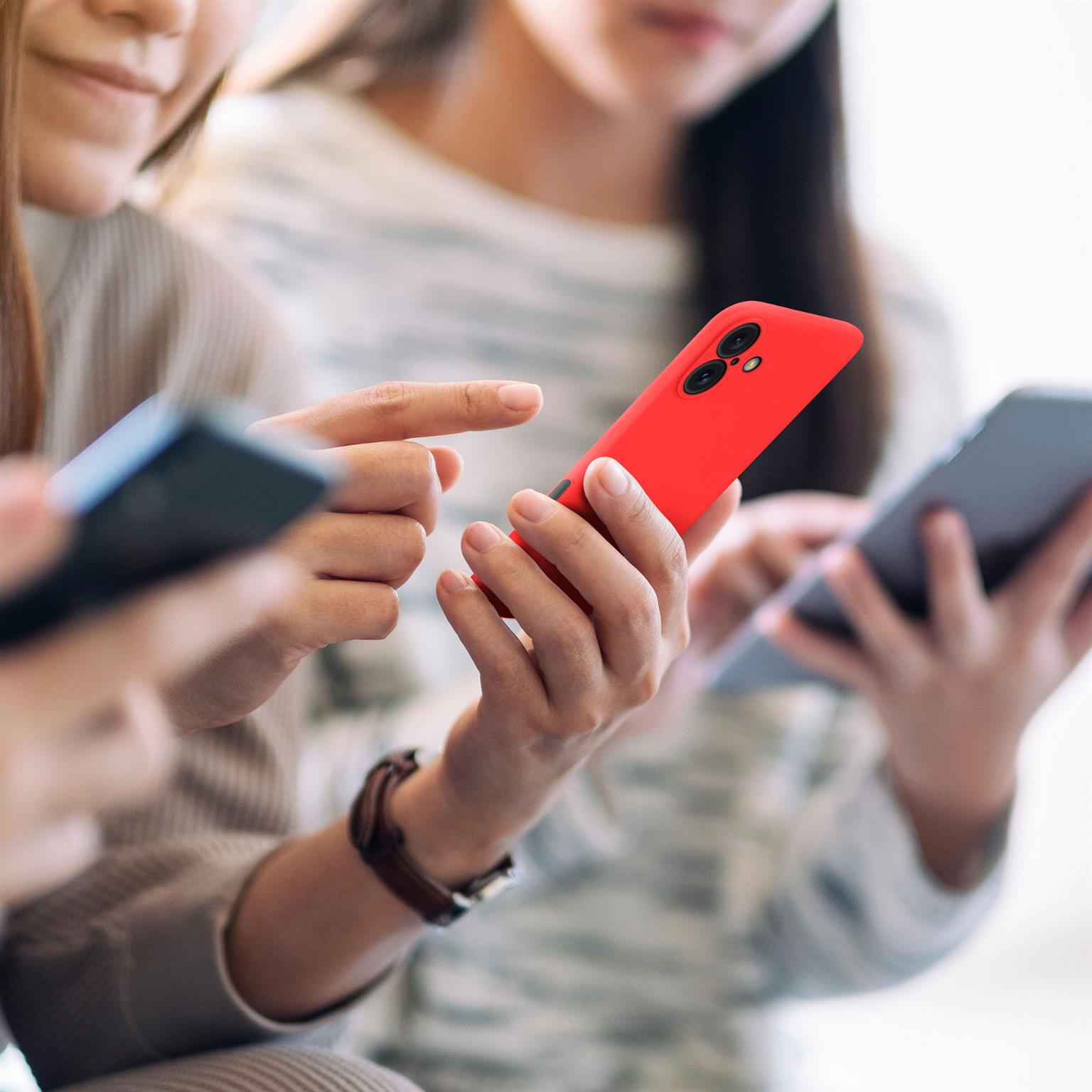 Soft Case für iPhone 16 in der Farbe Rubin (Rot)
