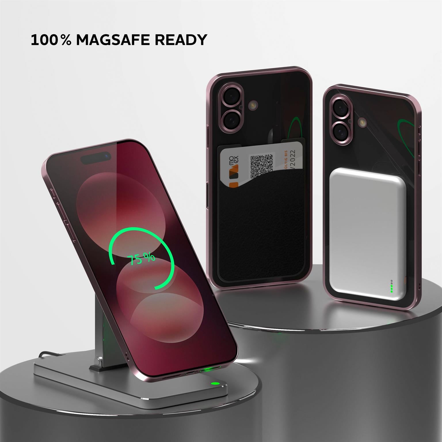 Aura Case für iPhone 16 Plus in der Farbe Rose Sunset (Rosa / Pink)