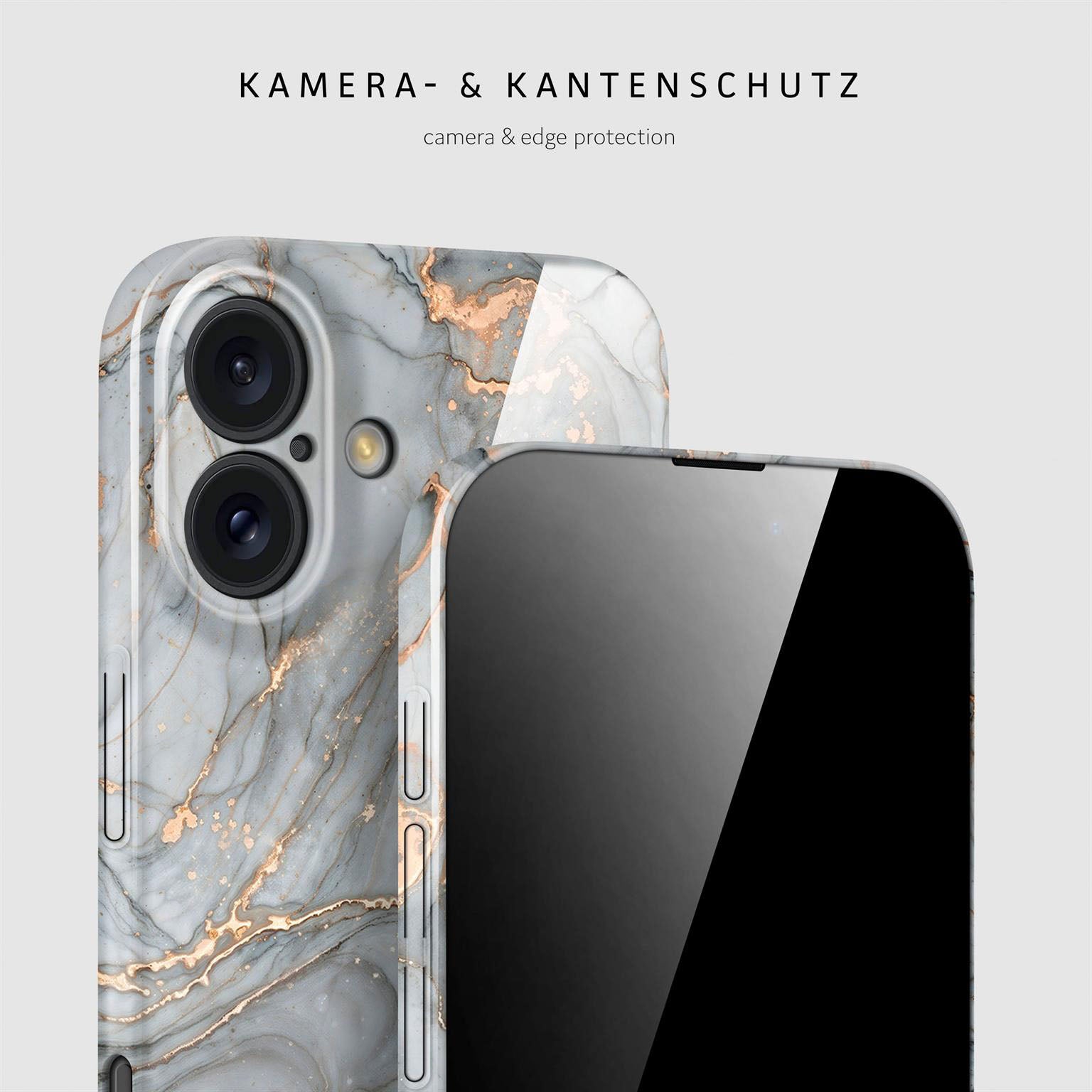 Bliss Cover für iPhone 16 Plus in der Farbe Soft Granite (Grau)