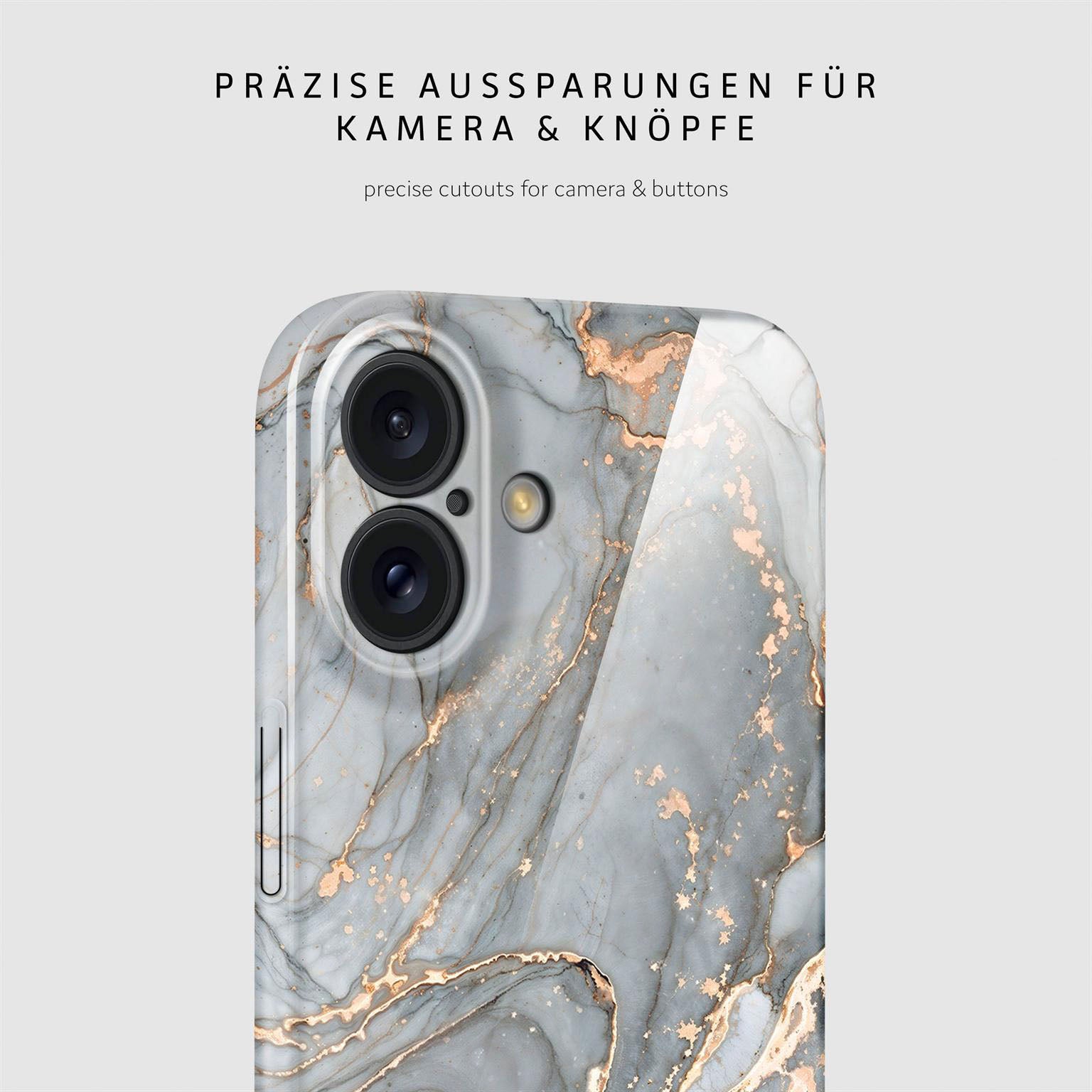 Bliss Cover für iPhone 16 Plus in der Farbe Soft Granite (Grau)