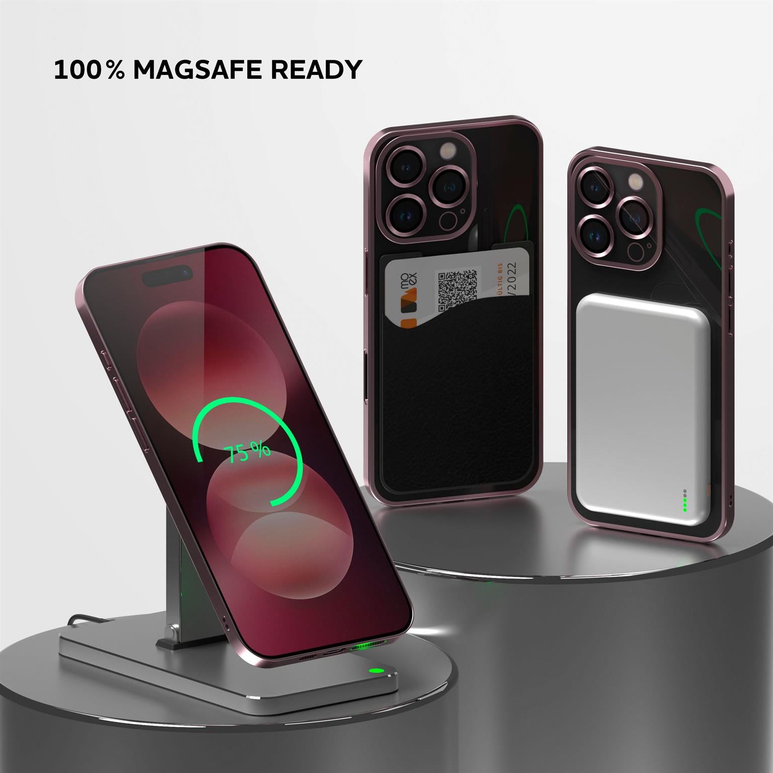 Aura Case für iPhone 16 Pro in der Farbe Rose Sunset (Rosa / Pink)