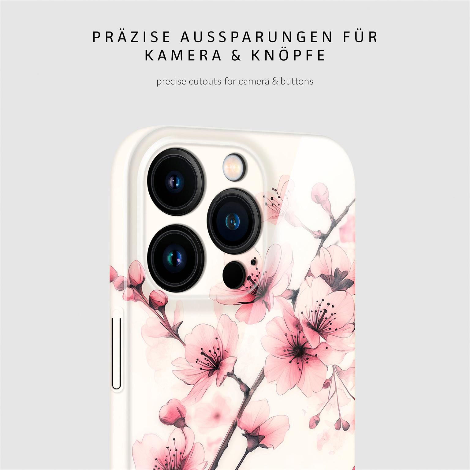 Flower Cover für iPhone 16 Pro in der Farbe Spring Serenity (Rosa / Pink)