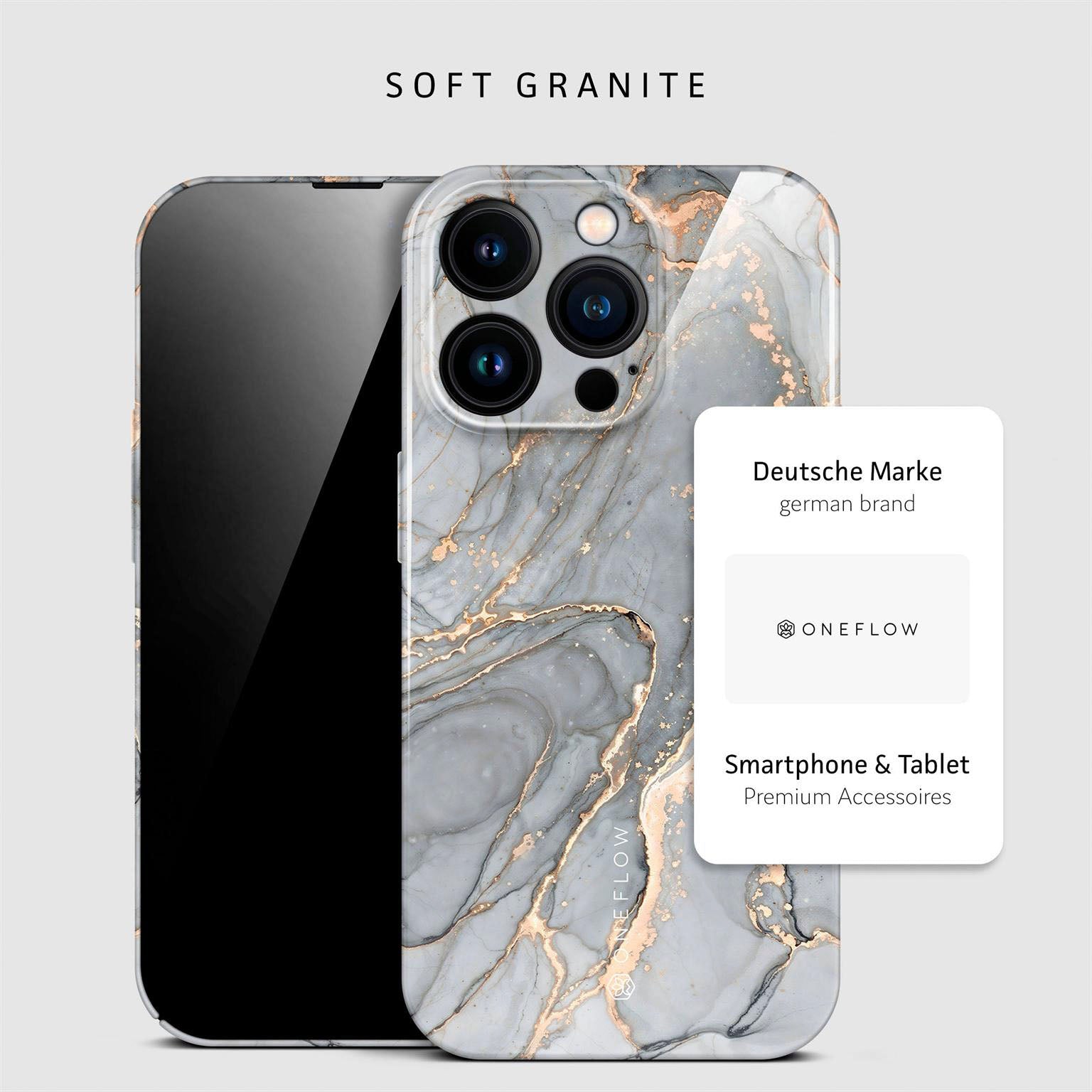 Bliss Cover für iPhone 16 Pro in der Farbe Soft Granite (Grau)