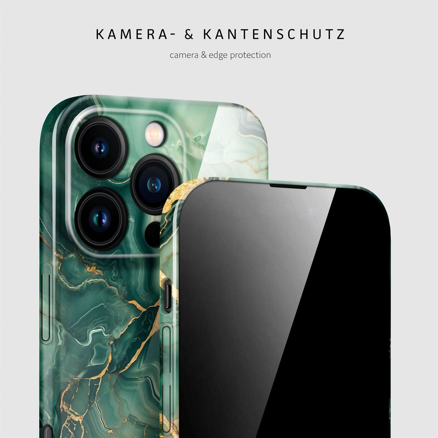 Bliss Cover für iPhone 16 Pro in der Farbe Emerald Flow (Grün)