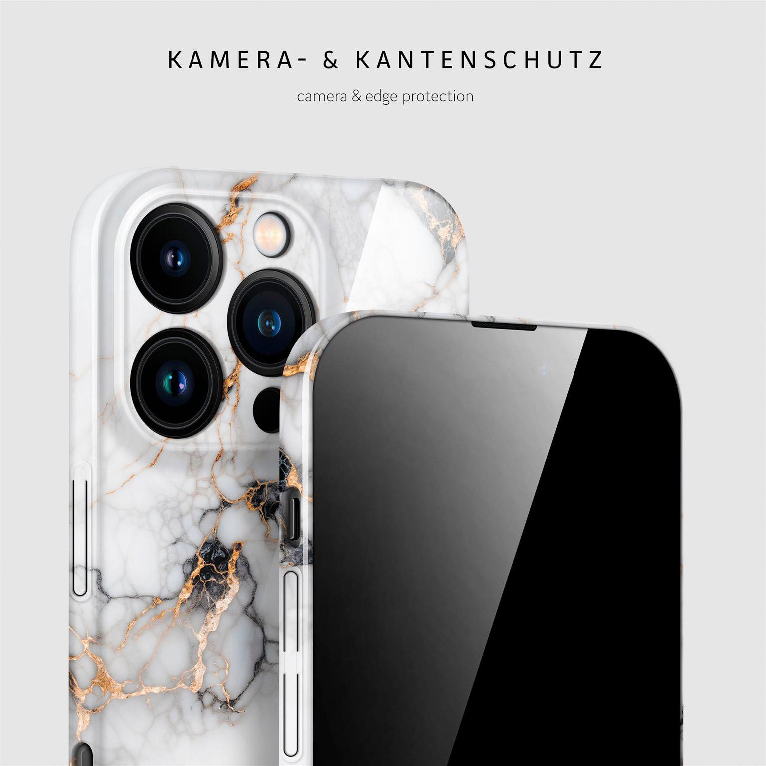 Bliss Cover für iPhone 16 Pro in der Farbe Marble Veil (Weiß)