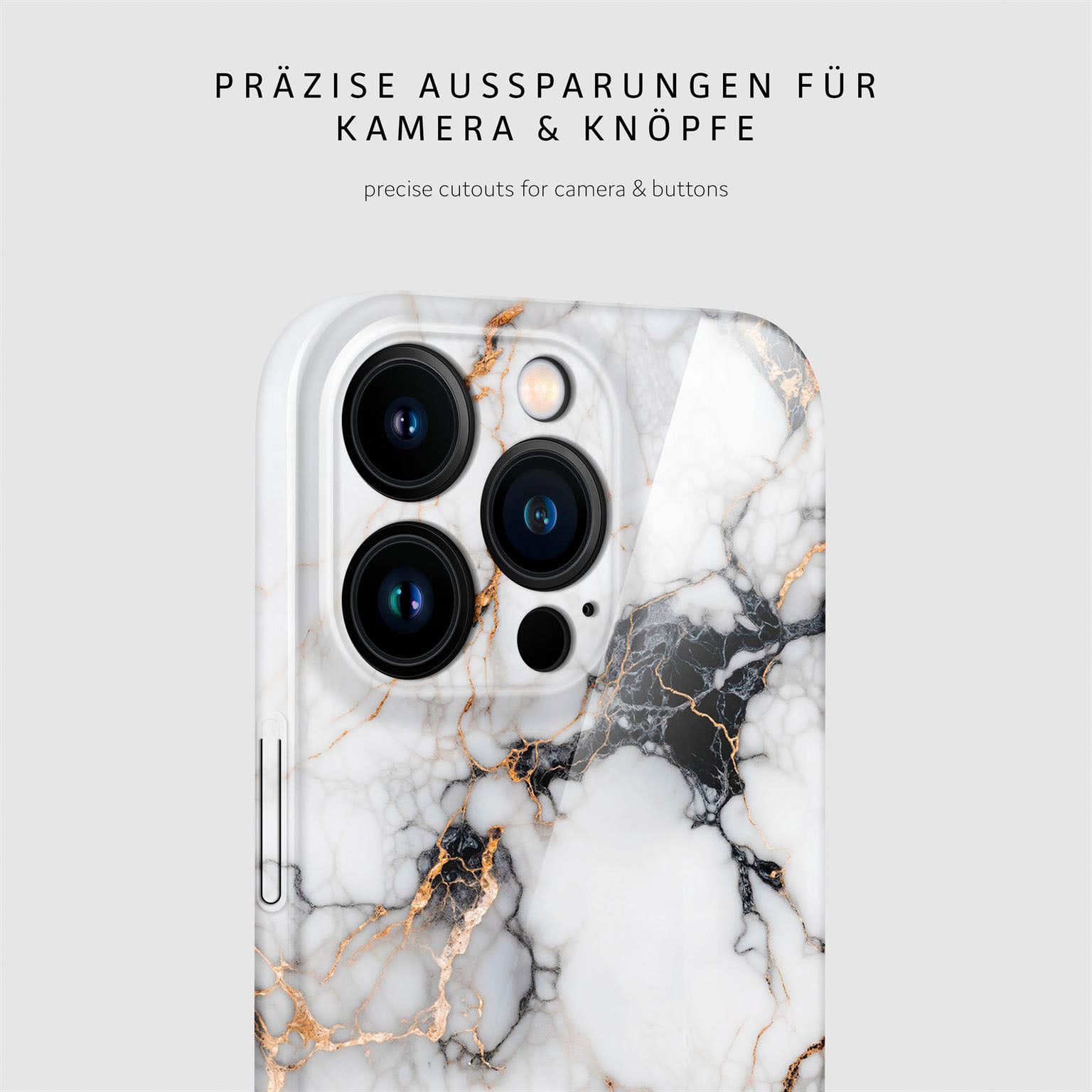 Bliss Cover für iPhone 16 Pro in der Farbe Marble Veil (Weiß)