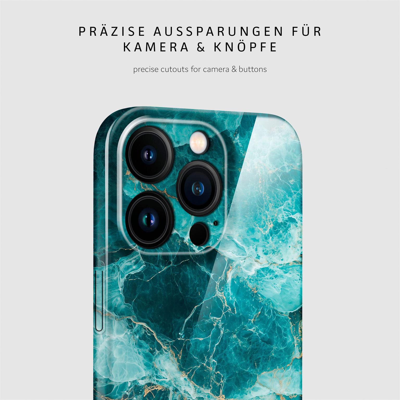 Bliss Cover für iPhone 16 Pro in der Farbe Aqua Prism (Blau)