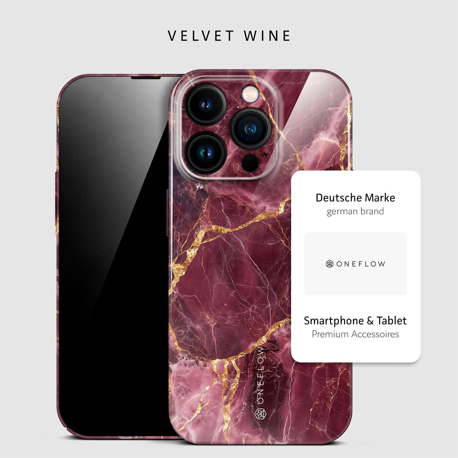 Bliss Cover für iPhone 16 Pro in der Farbe Velvet Wine (Rot)