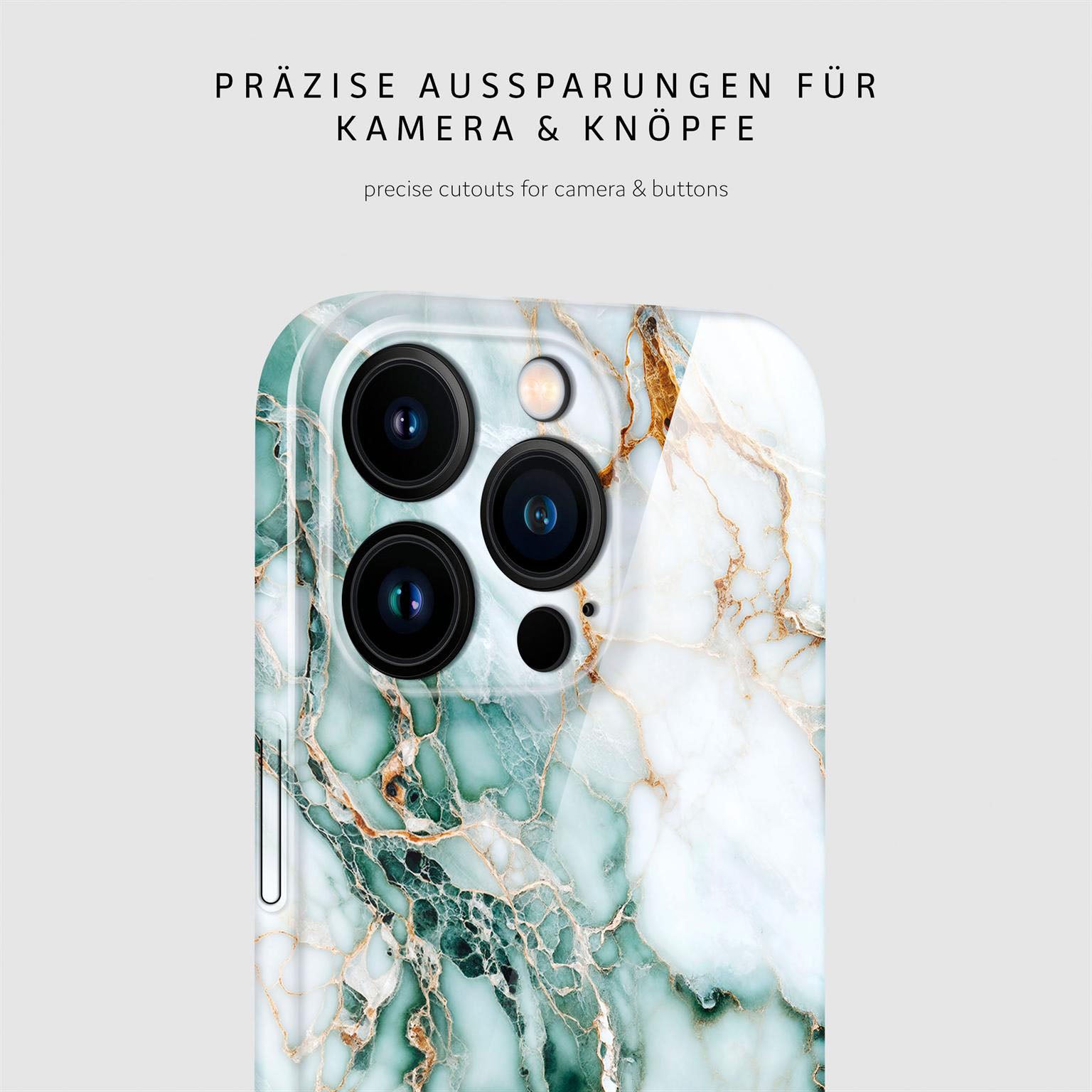 Bliss Cover für iPhone 16 Pro in der Farbe Jade Cascade (Grün)