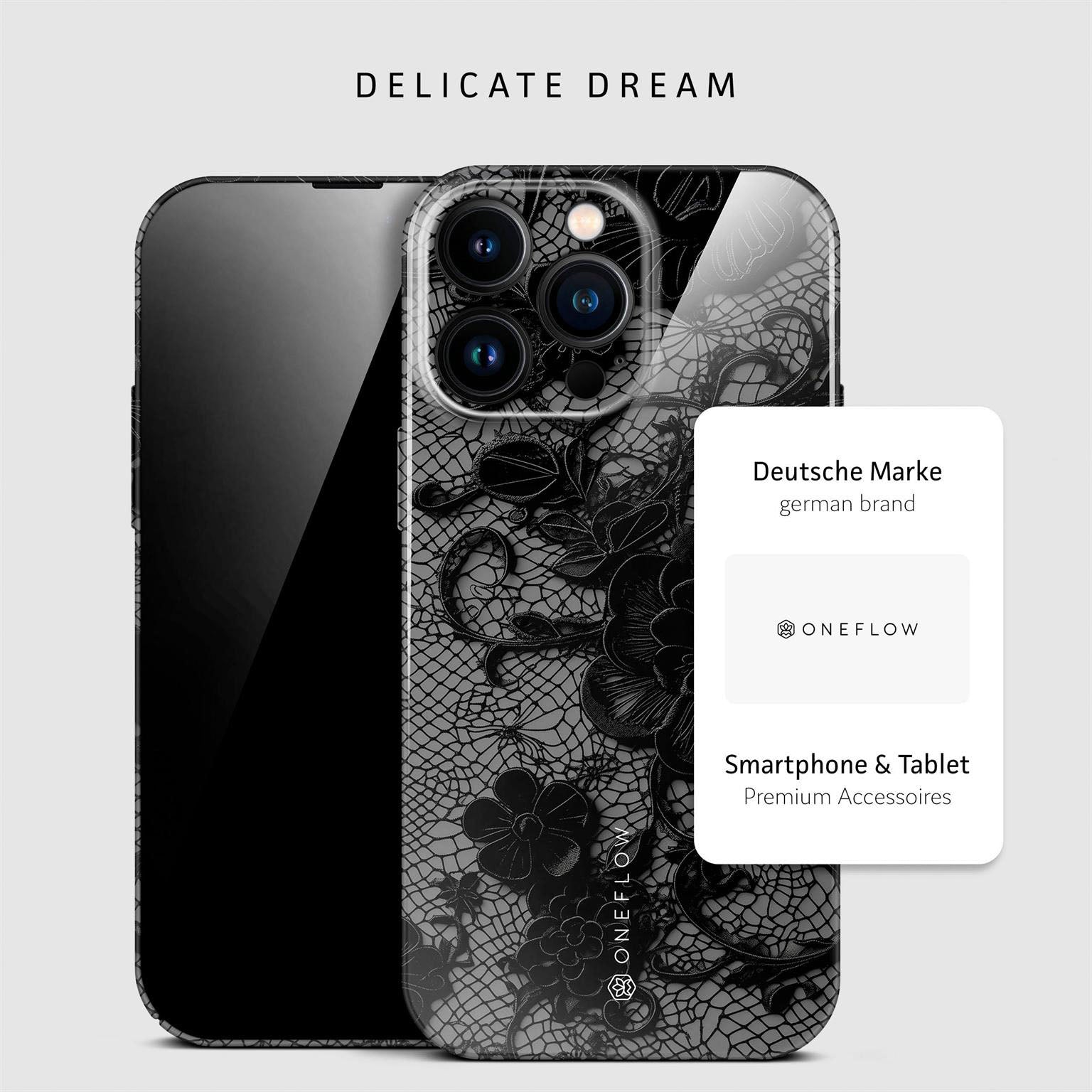 Splash Case für iPhone 16 Pro Max in der Farbe Delicate Dream (Schwarz)